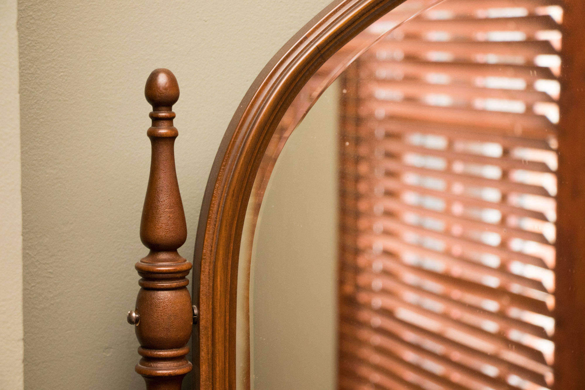 Vintage Flame Mahogany Dresser with Mirror