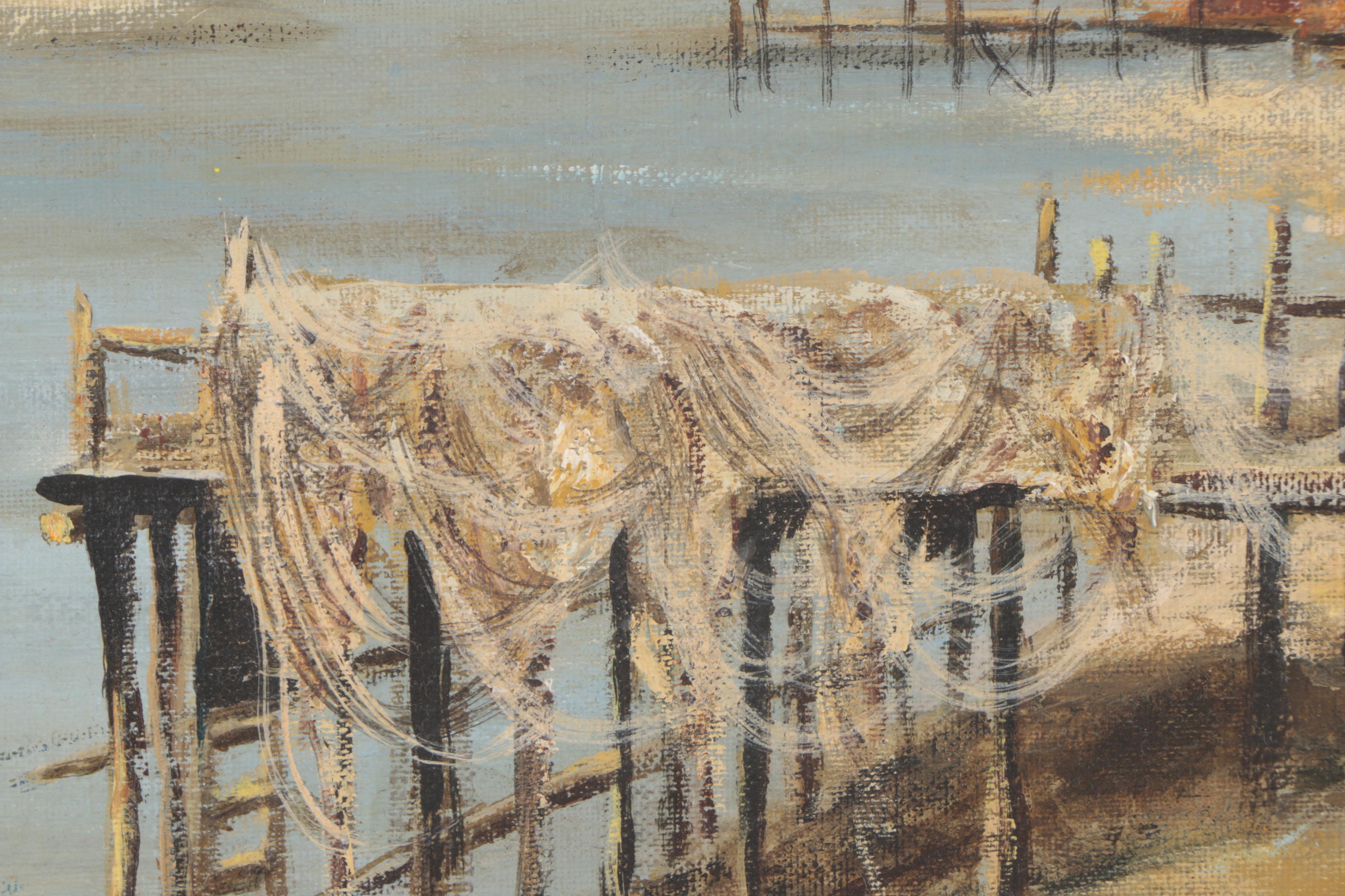 Waite C. Hoyt Acrylic Painting "Fisher's Net"
