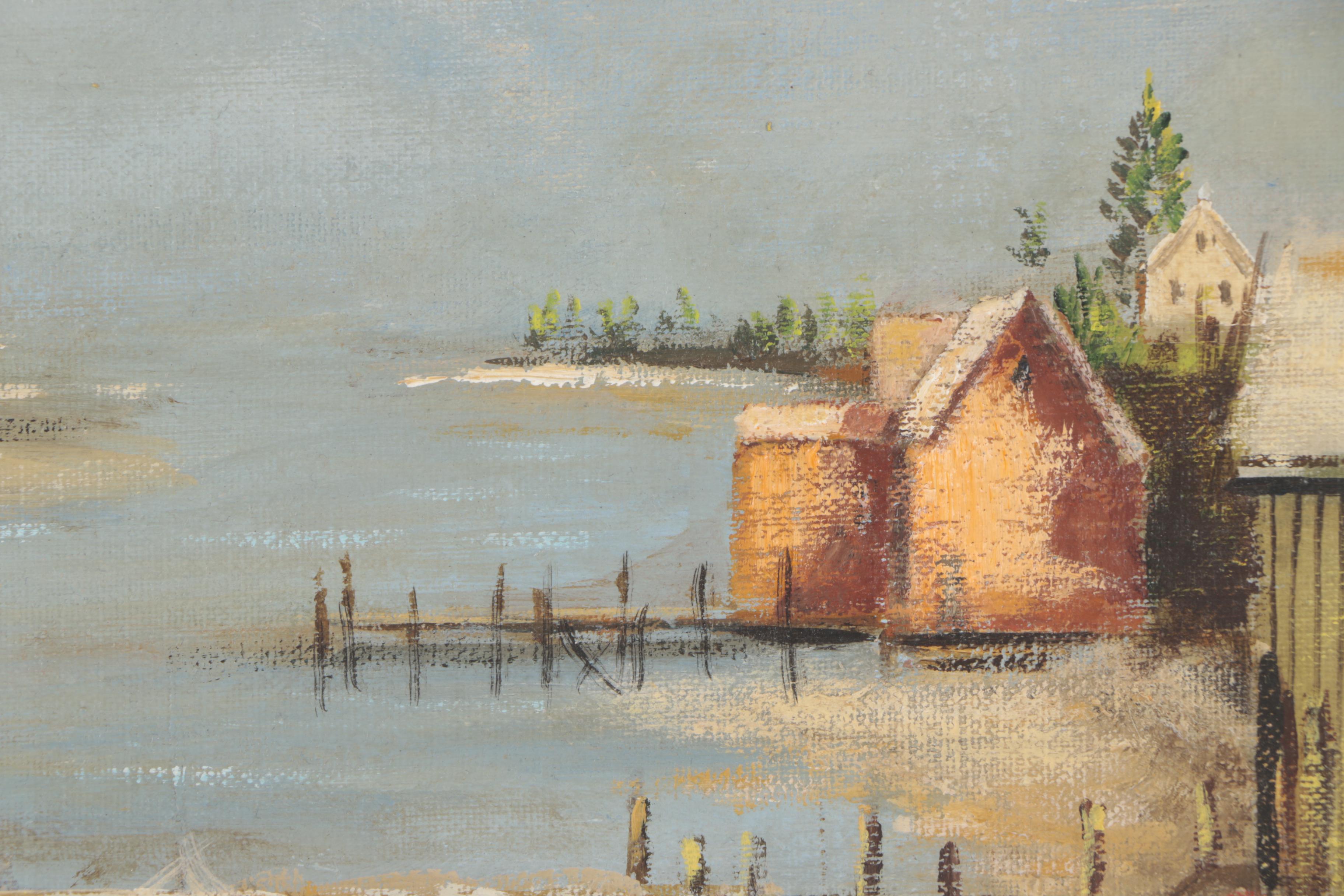 Waite C. Hoyt Acrylic Painting "Fisher's Net"