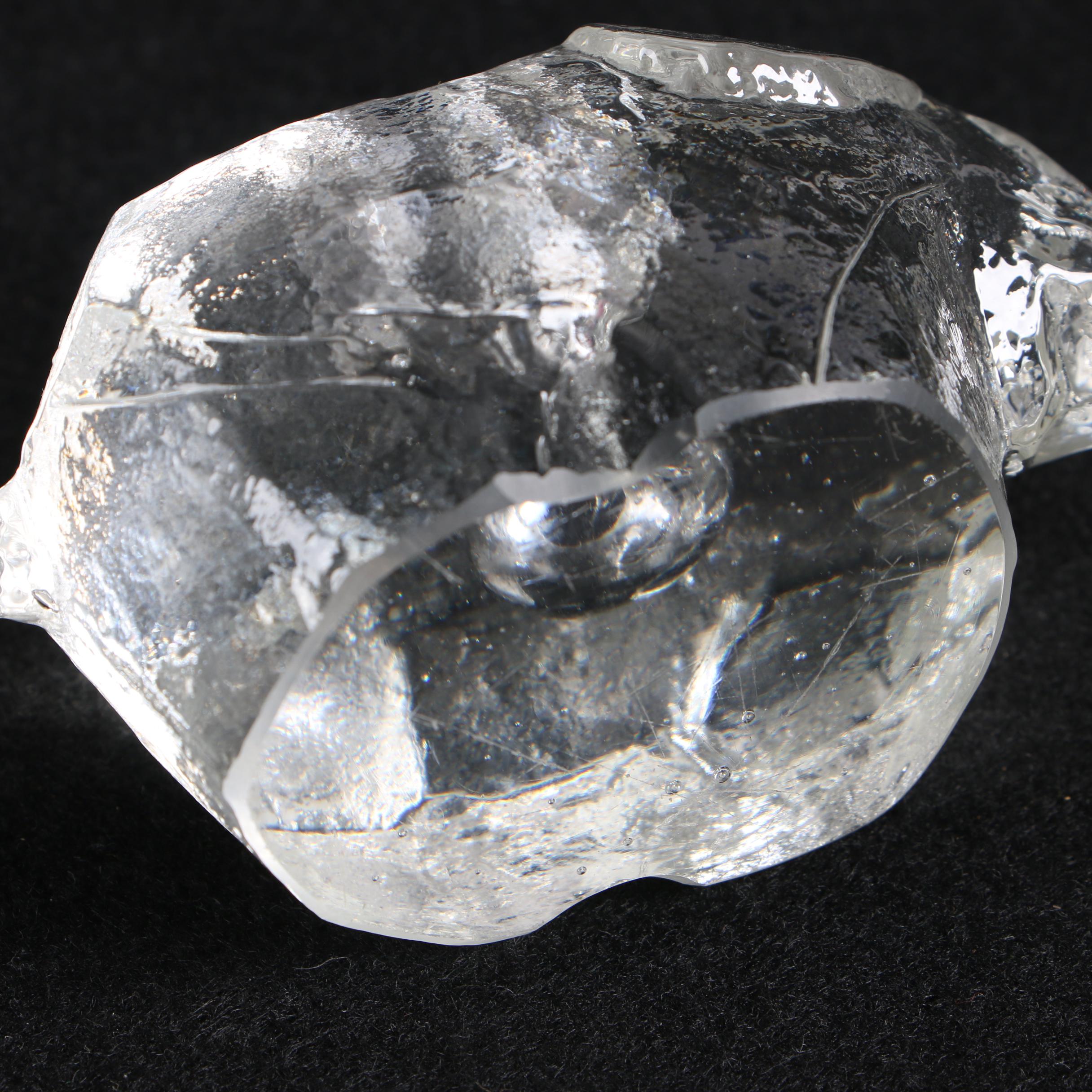 Mats Jonasson "Polar Bear" Crystal Paperweight with Glass Elephant Candlesticks