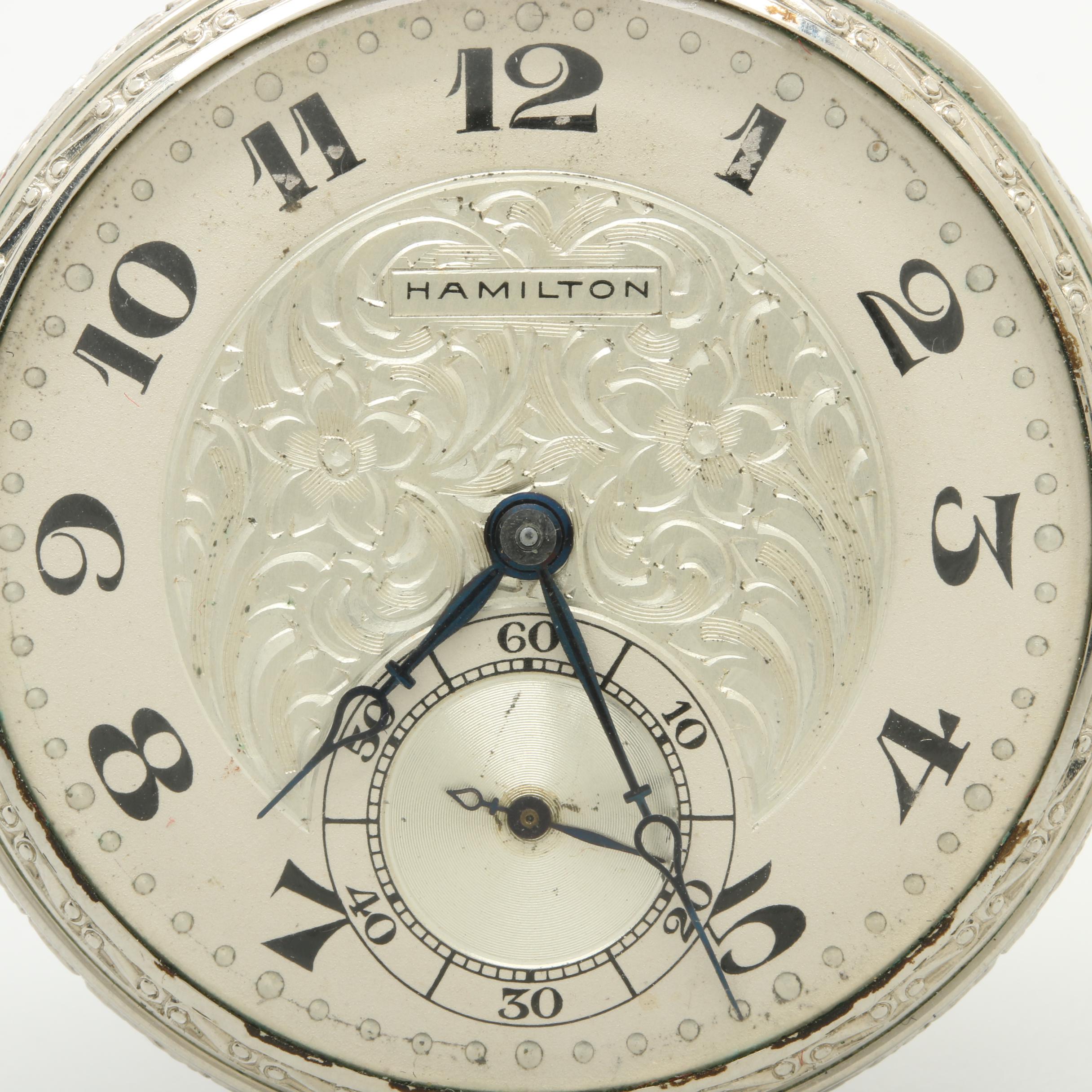 Circa 1927 Hamilton Gold Filled Pocket Watch with Original Box