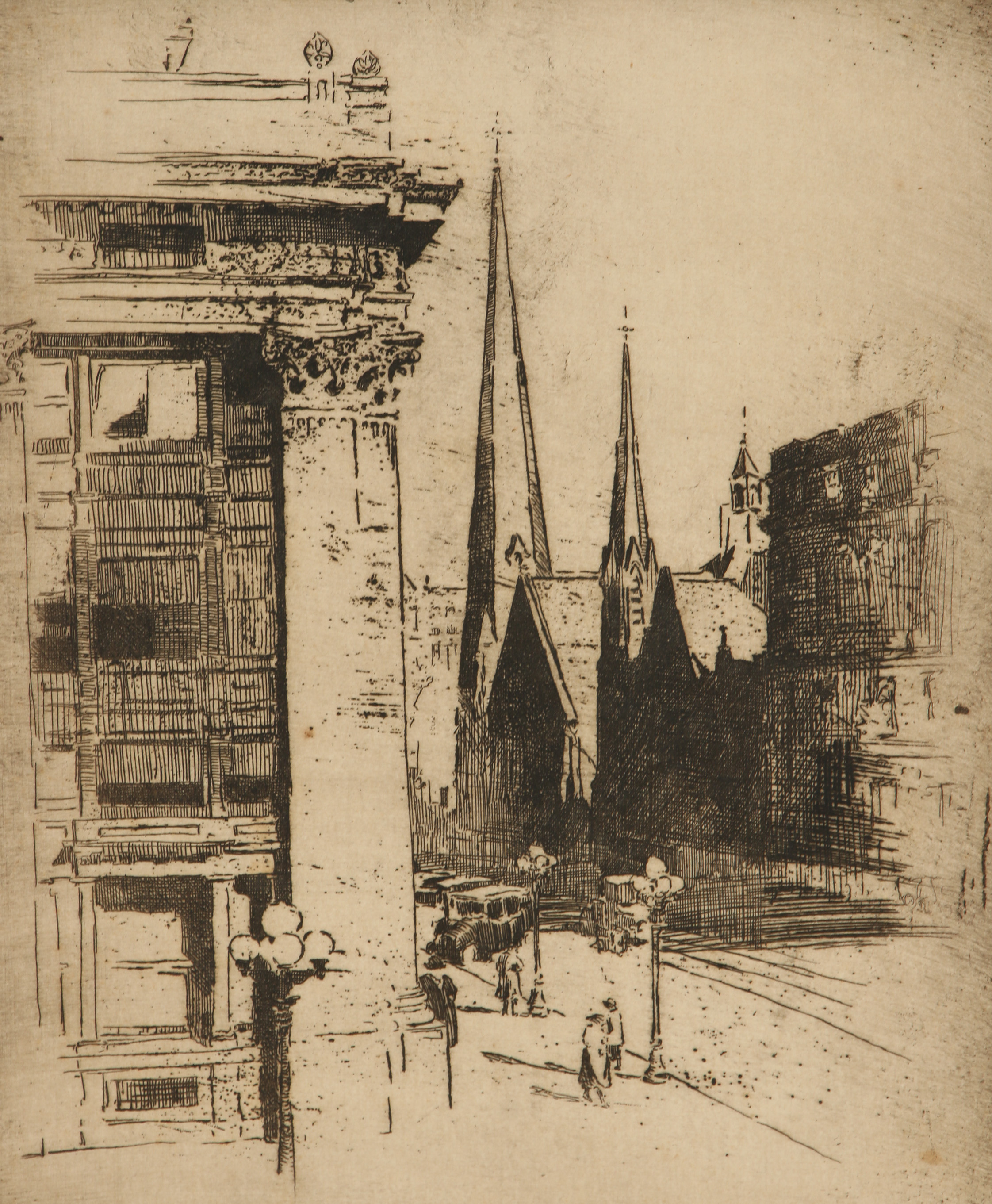 Robert Whitmore Etching "City"