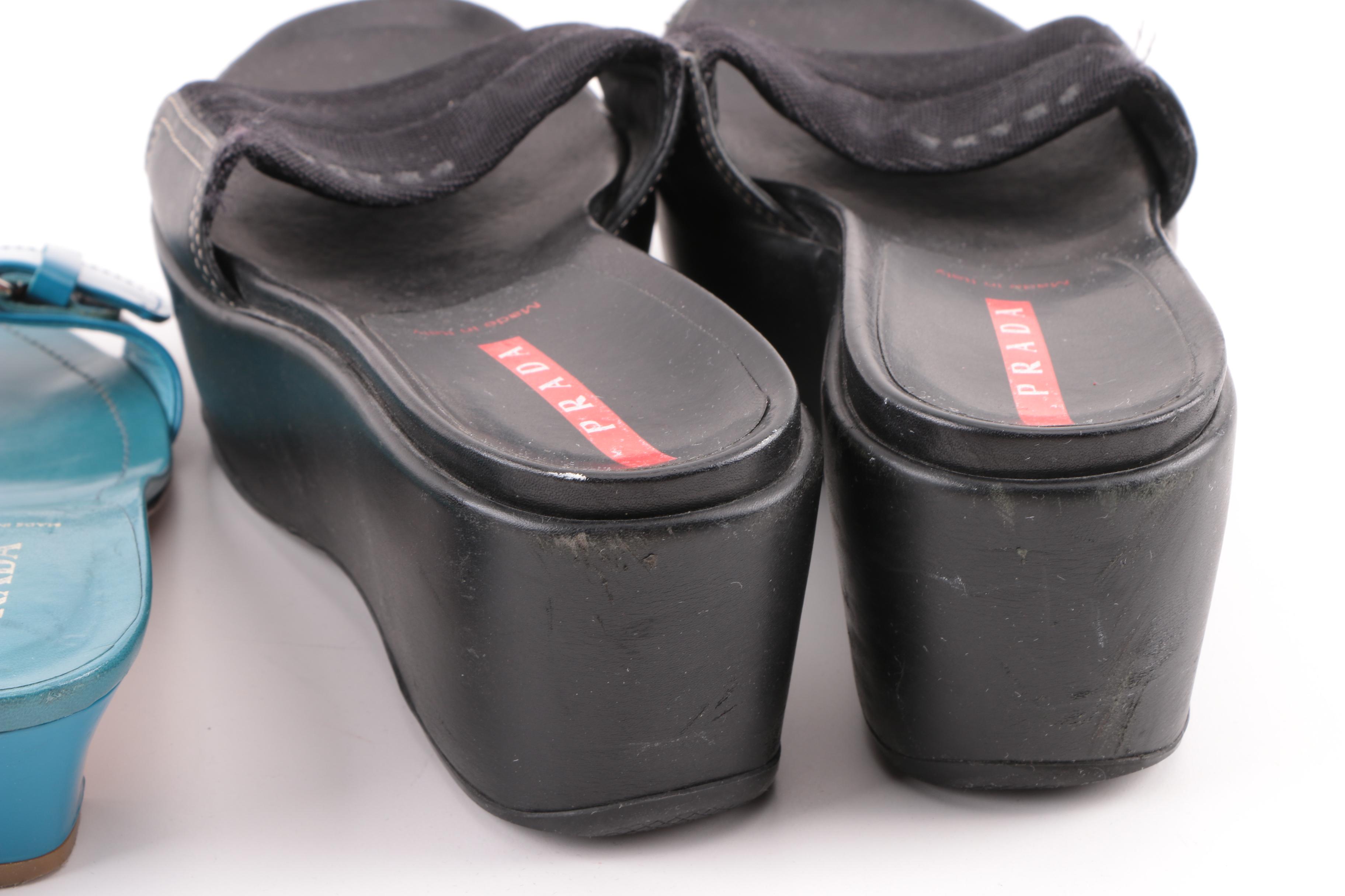 Prada Leather Sandals and Flats