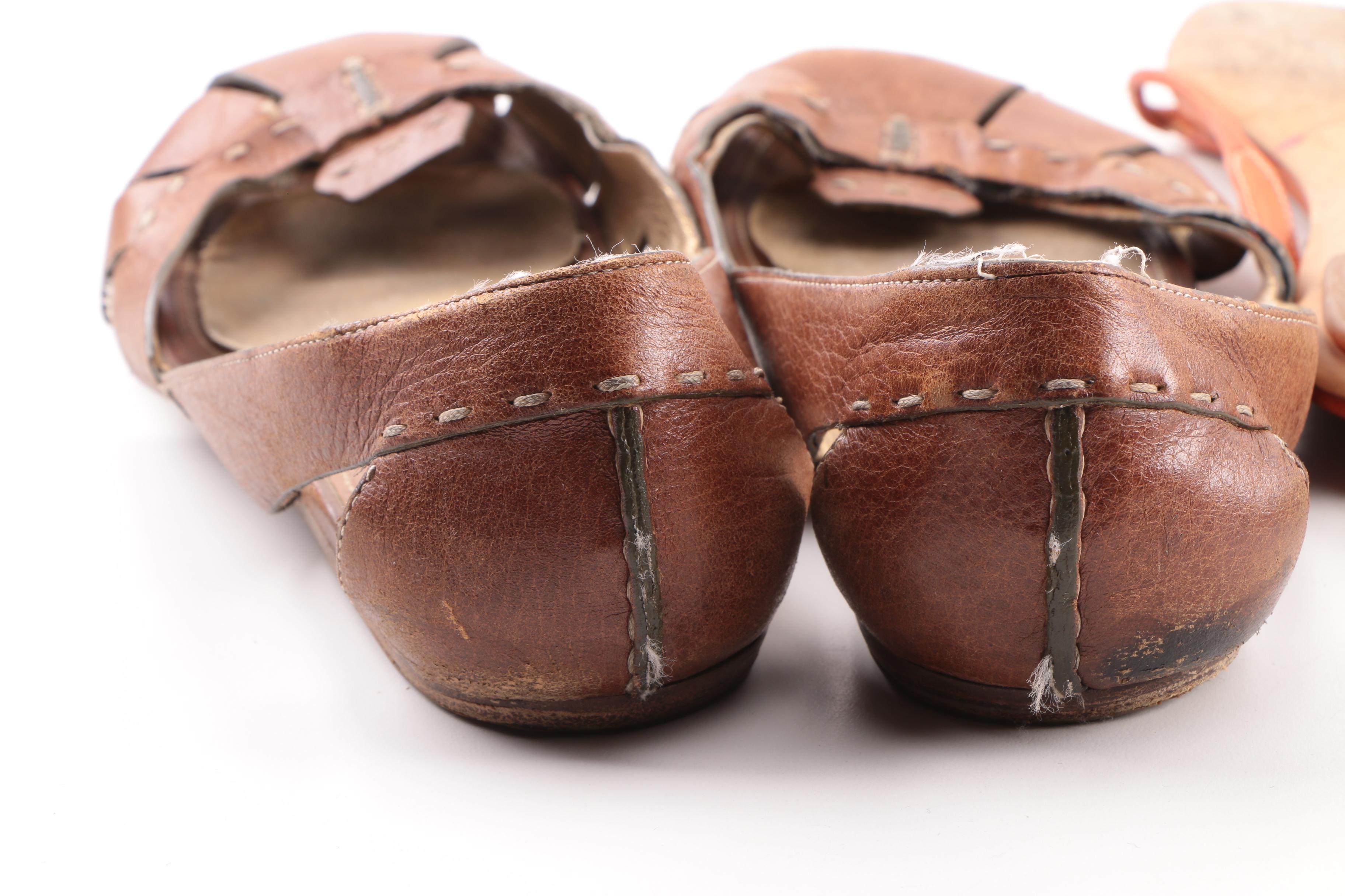 Prada Leather Sandals and Flats