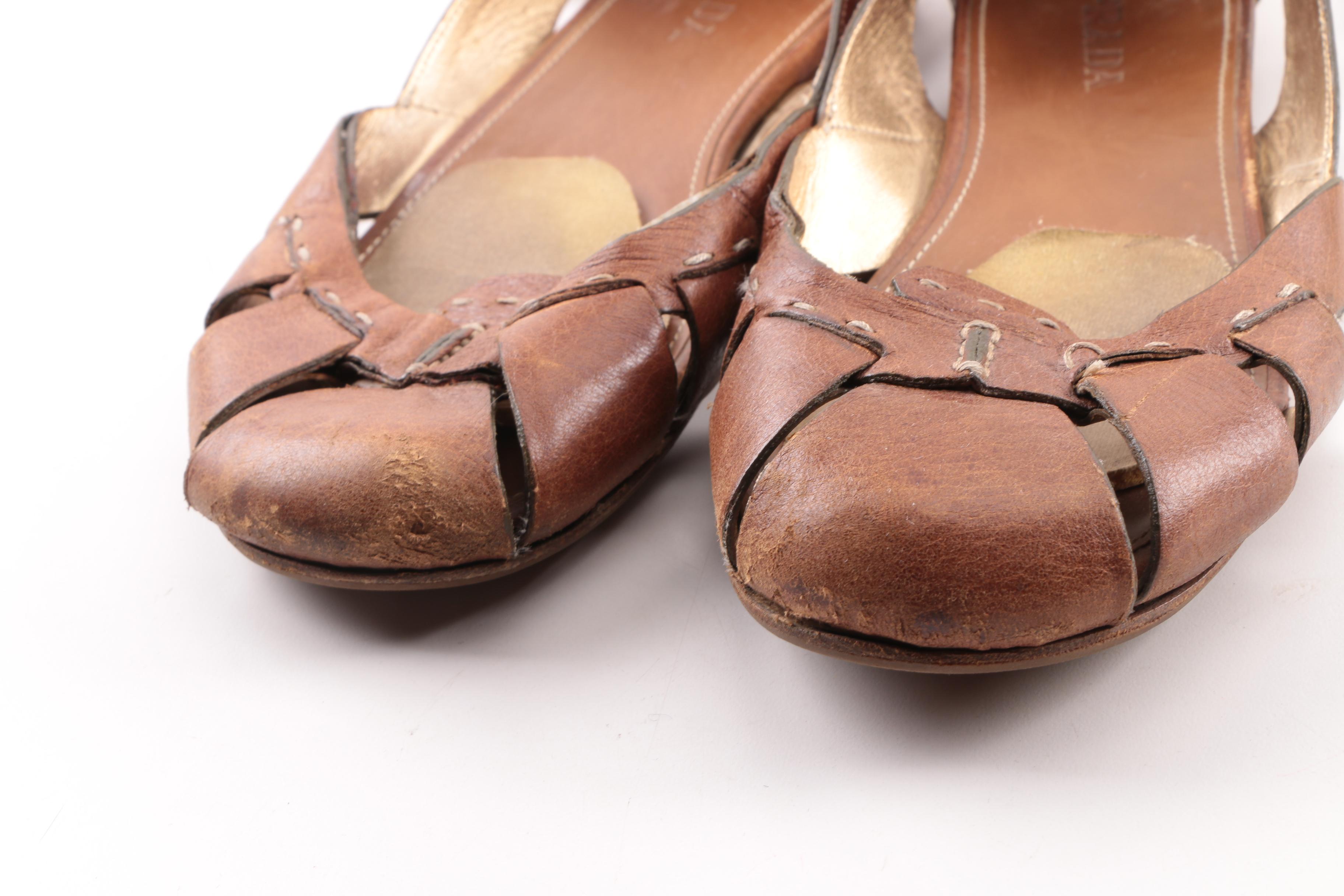 Prada Leather Sandals and Flats