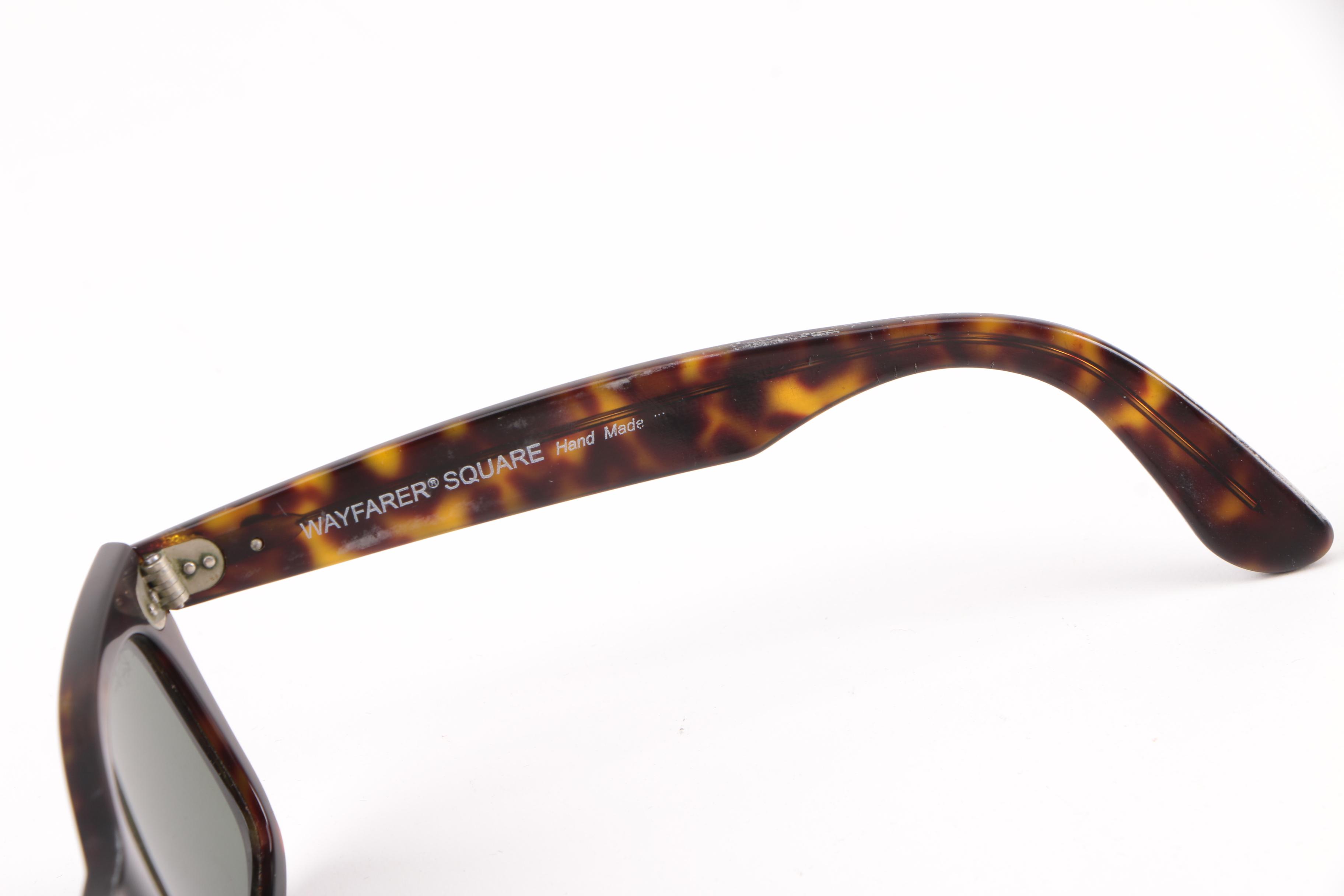 Vintage Ray-Ban RB 2151 Wayfarer Square Tortoiseshell Style Sunglasses with Case