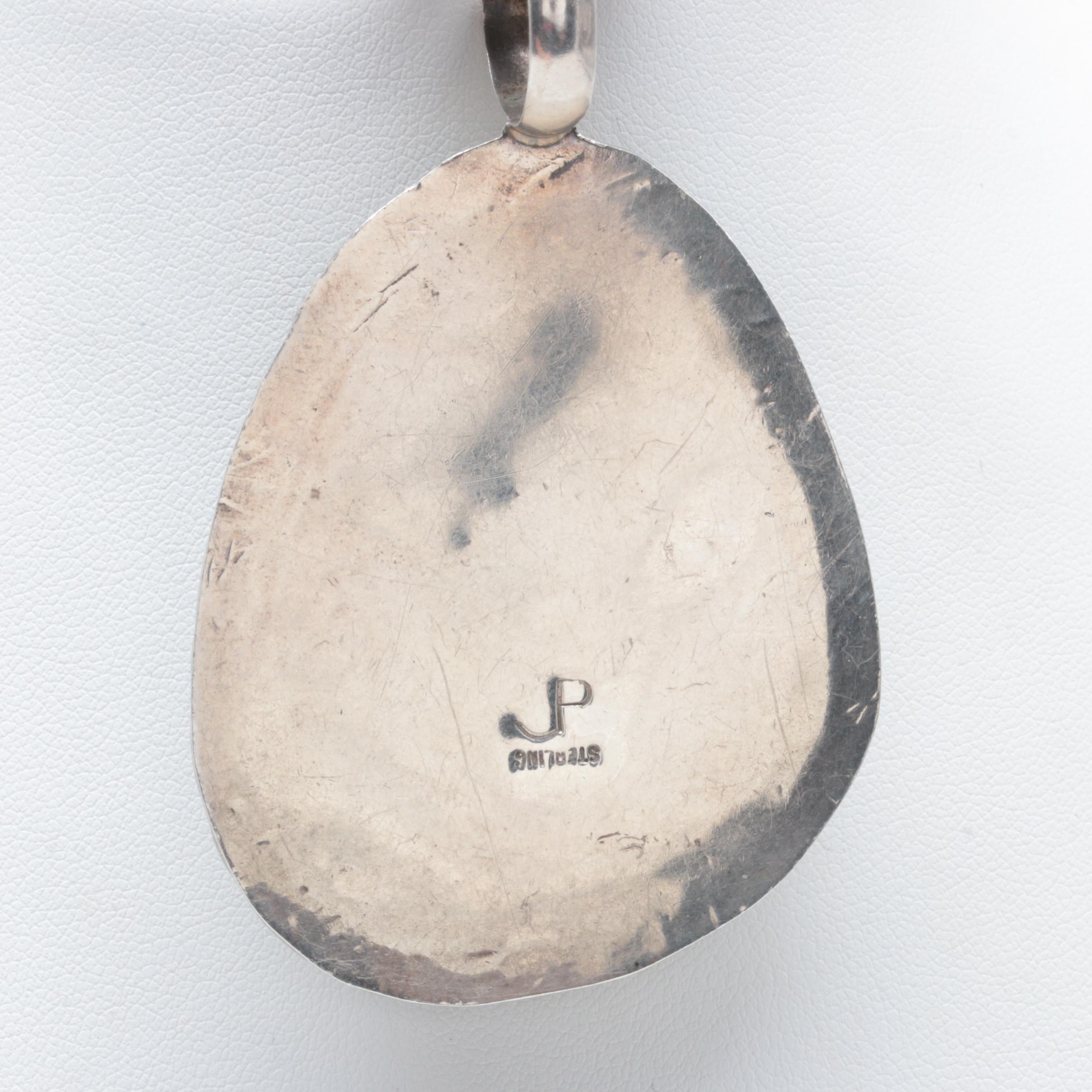 Johnny Pitchlynn Choctaw Sterling Silver Turquoise Necklace