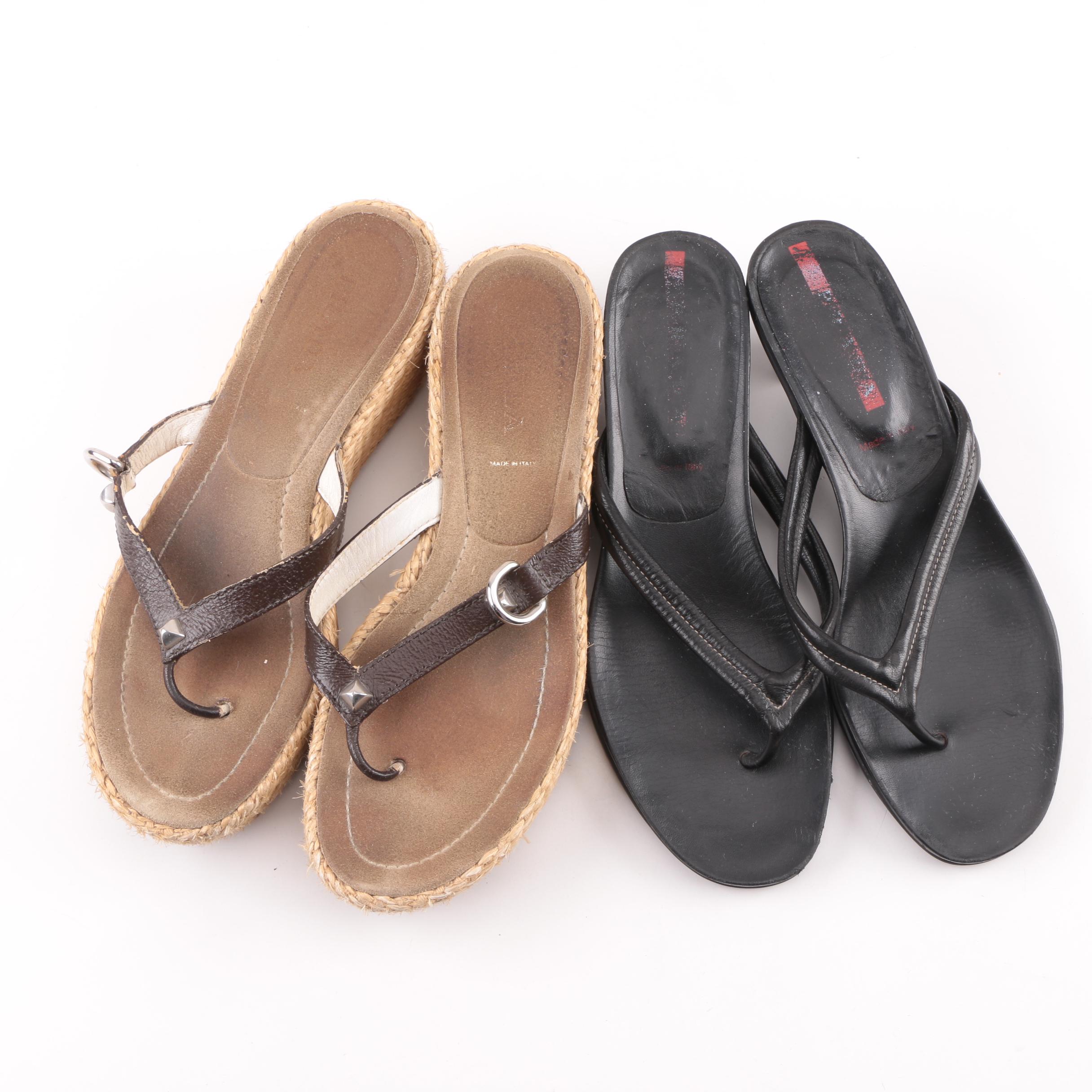 Prada Thong Sandals Including Platform Espadrilles