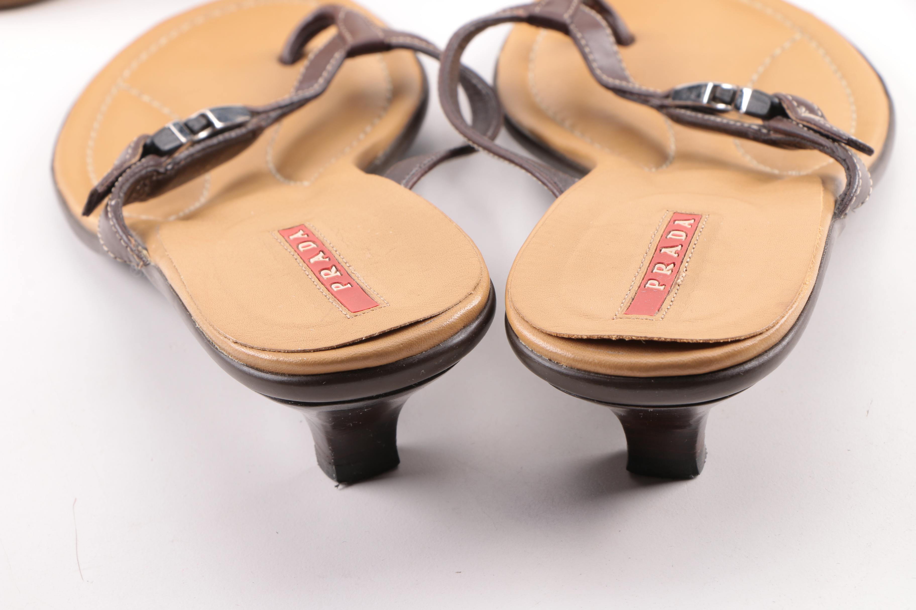 Prada Thong Sandals Including Platform Espadrilles