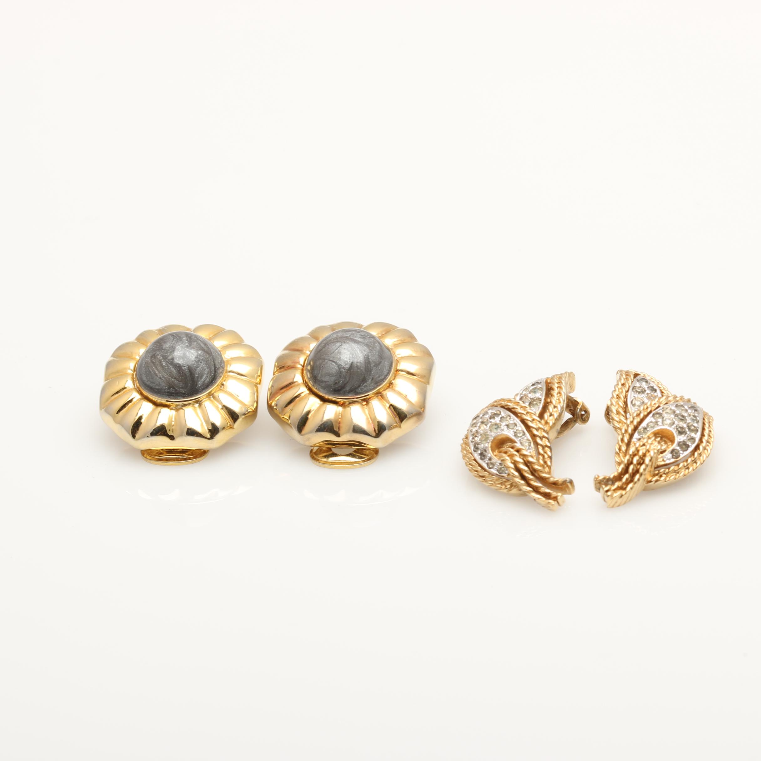 1980s Accent Earrings Including Nina Ricci and Pastelli