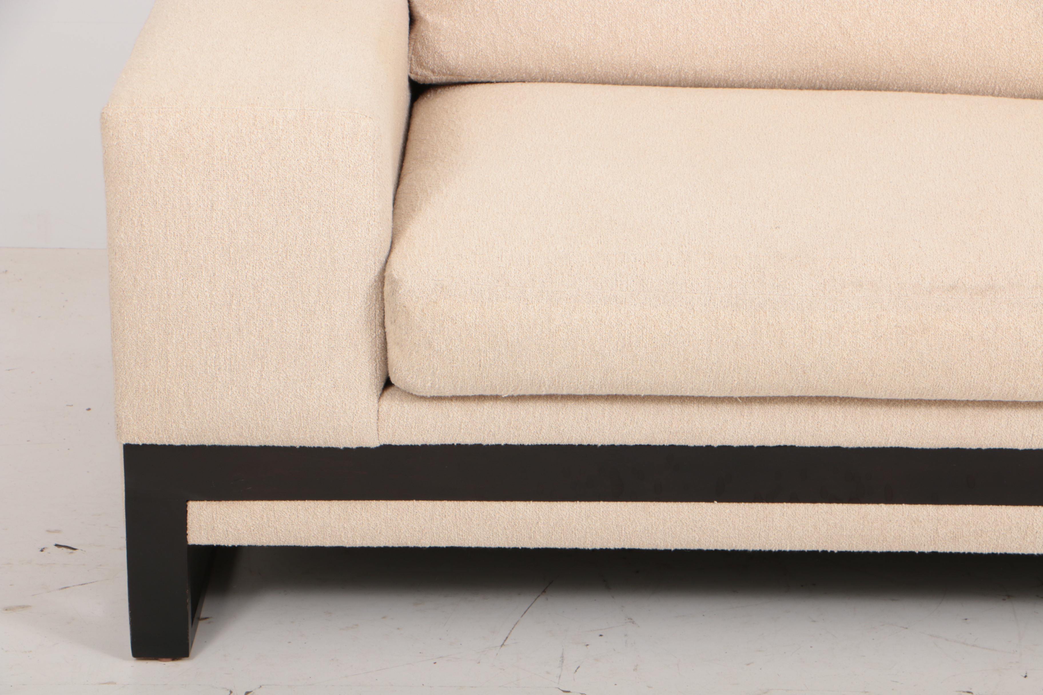Custom Bouclé Upholstered Sofa by Sherwood Studios