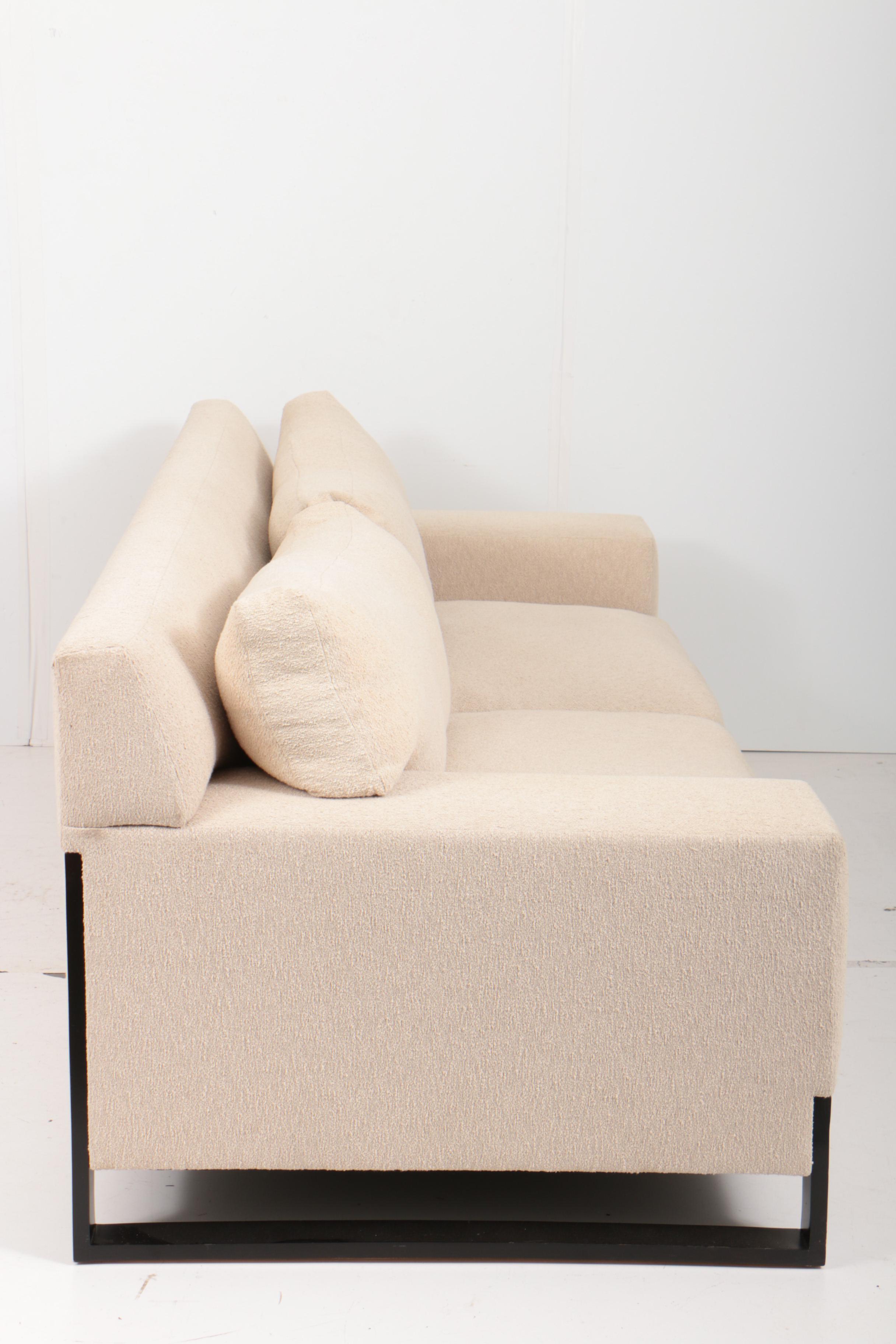 Custom Bouclé Upholstered Sofa by Sherwood Studios