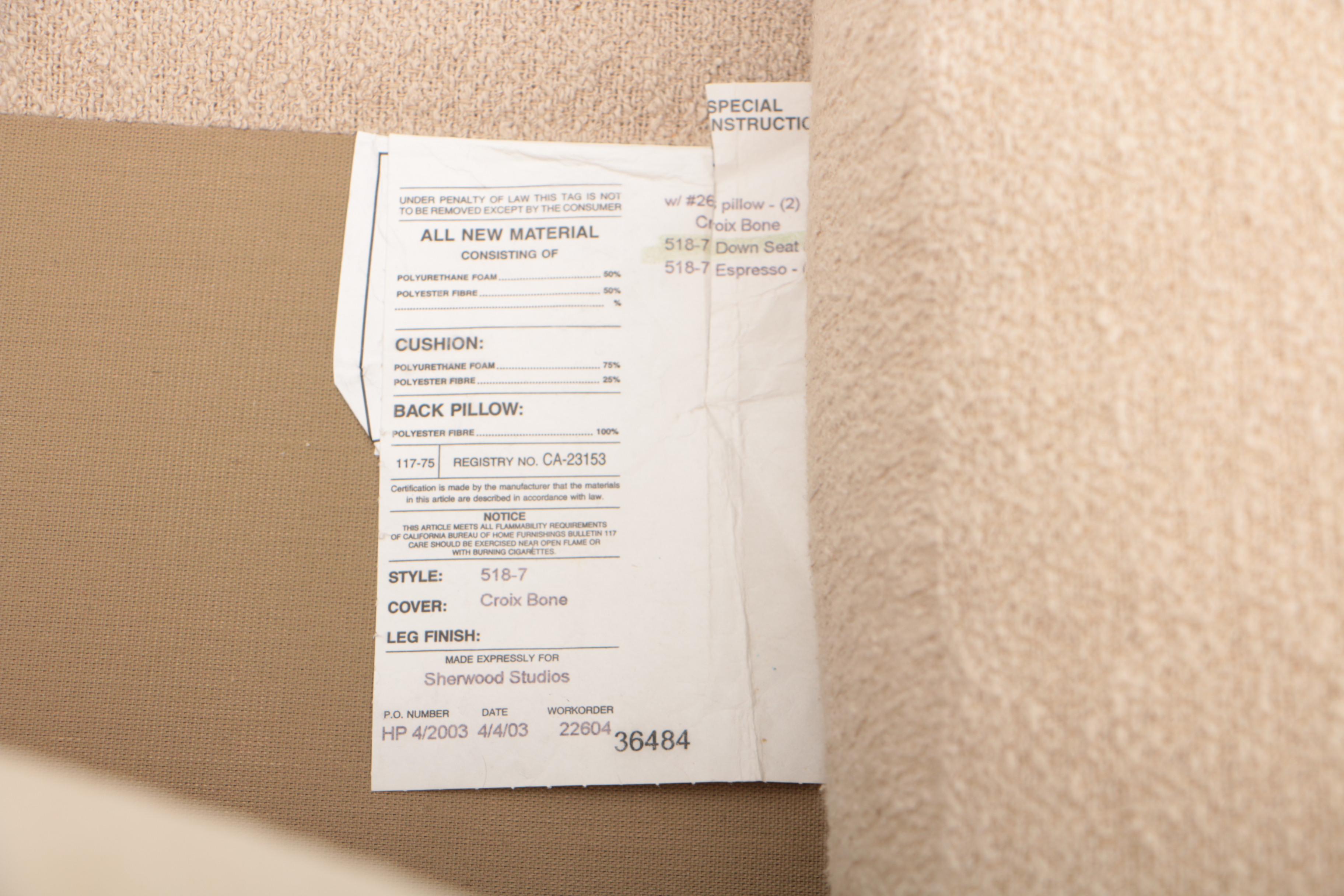 Custom Bouclé Upholstered Sofa by Sherwood Studios