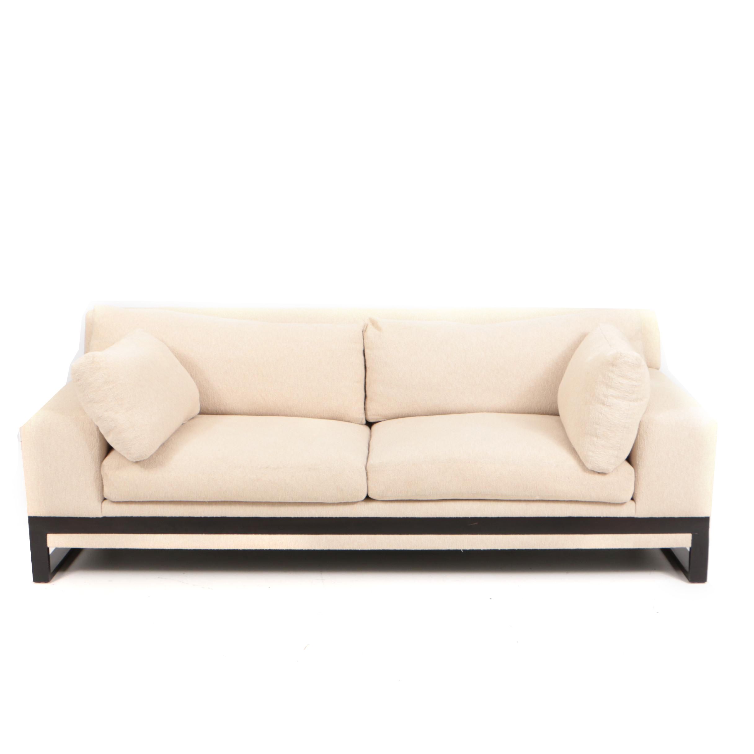 Custom Bouclé Upholstered Sofa by Sherwood Studios