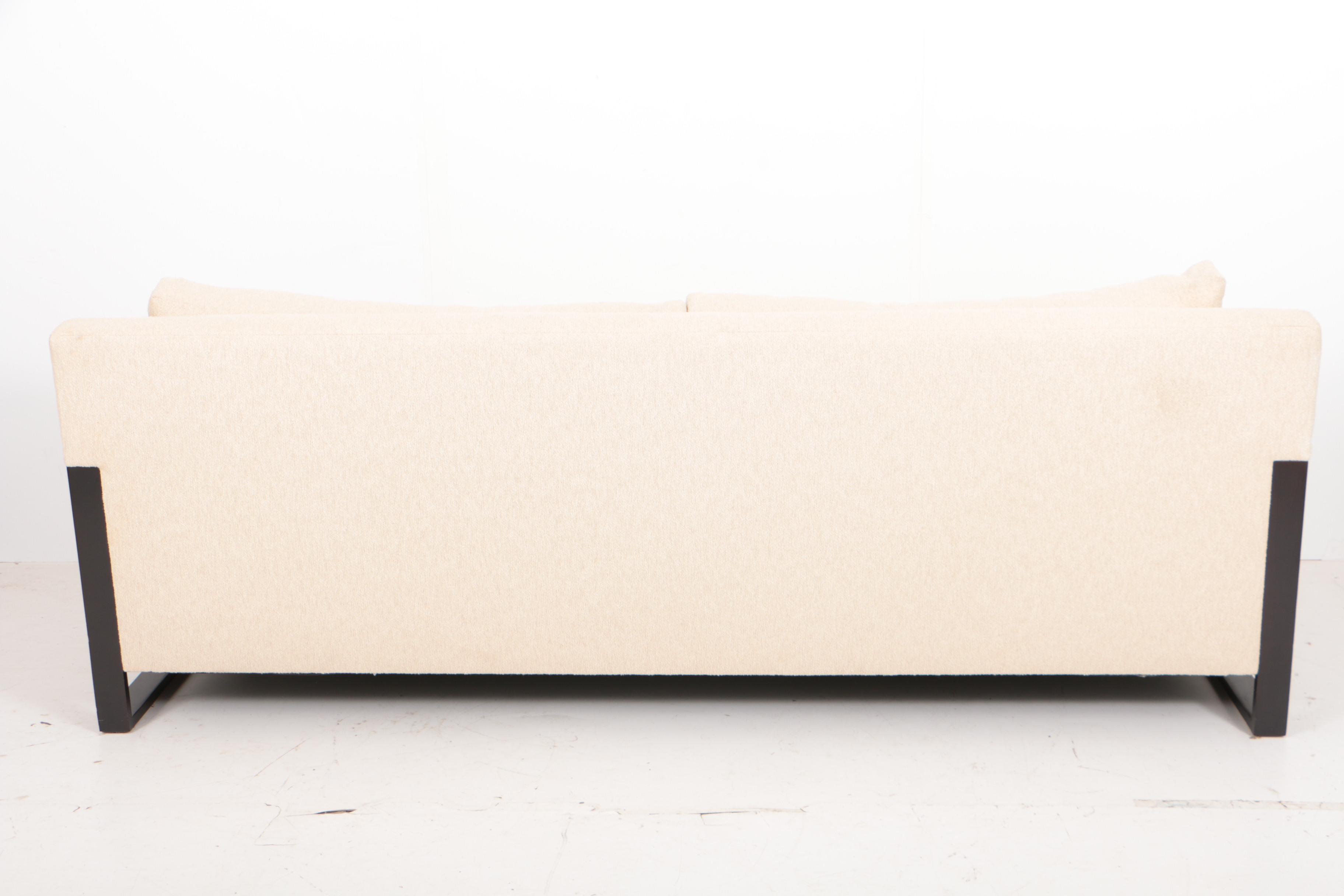 Custom Bouclé Upholstered Sofa by Sherwood Studios