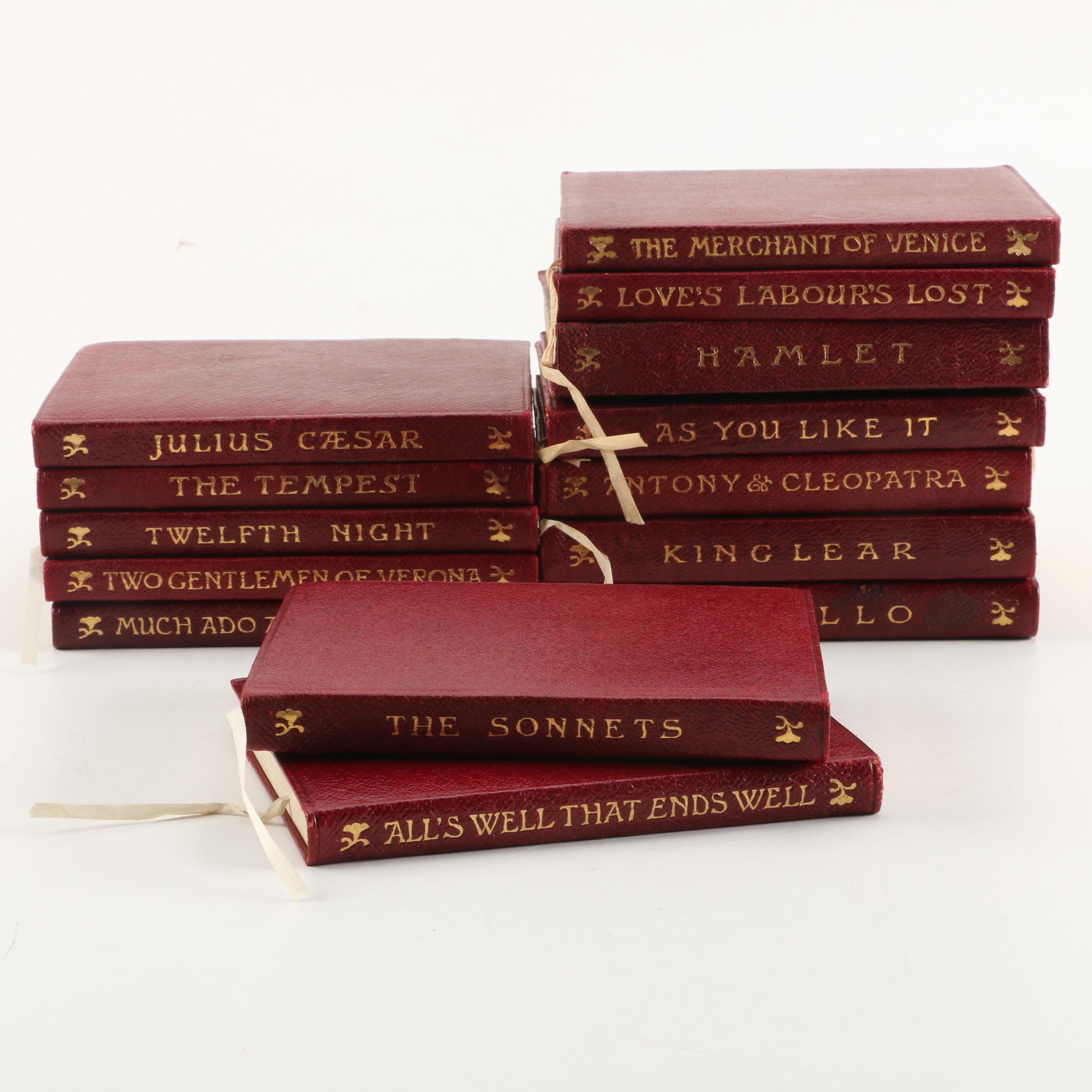 Antique Fourteen Volumes of "The Temple Shakespeare" Books