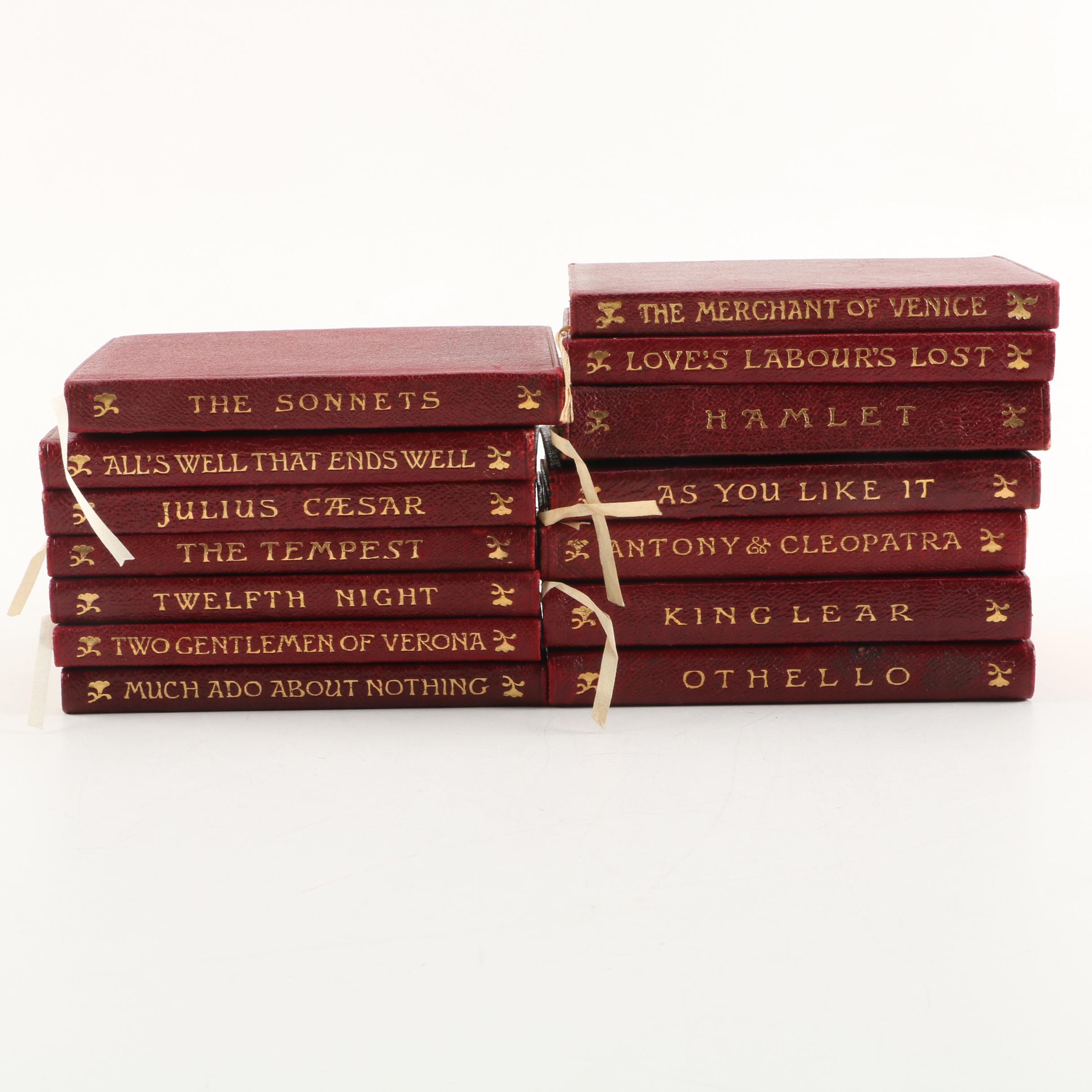 Antique Fourteen Volumes of "The Temple Shakespeare" Books