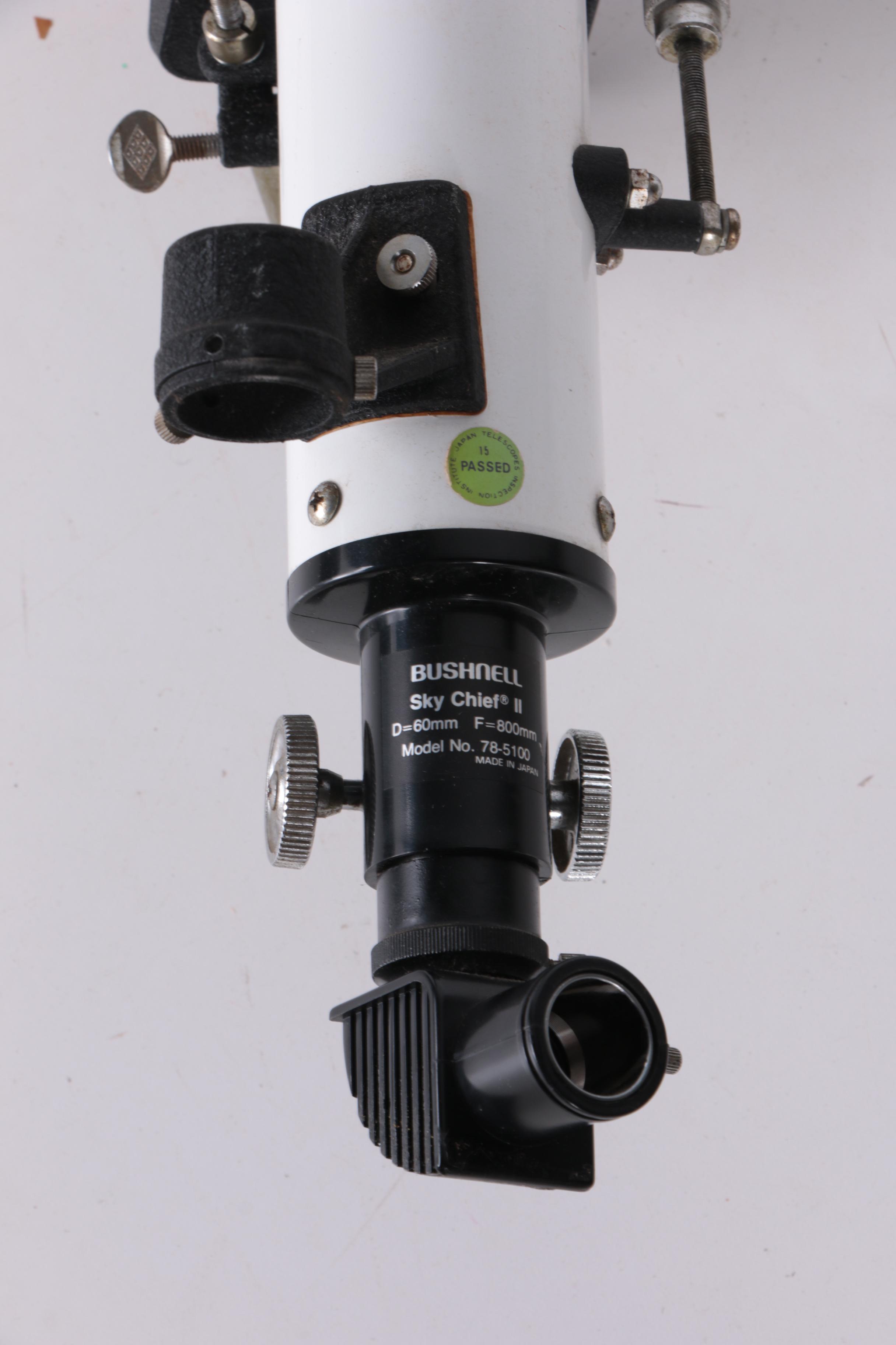 Vintage Bushnell Sky Chief II Telescope with Wooden Tripod