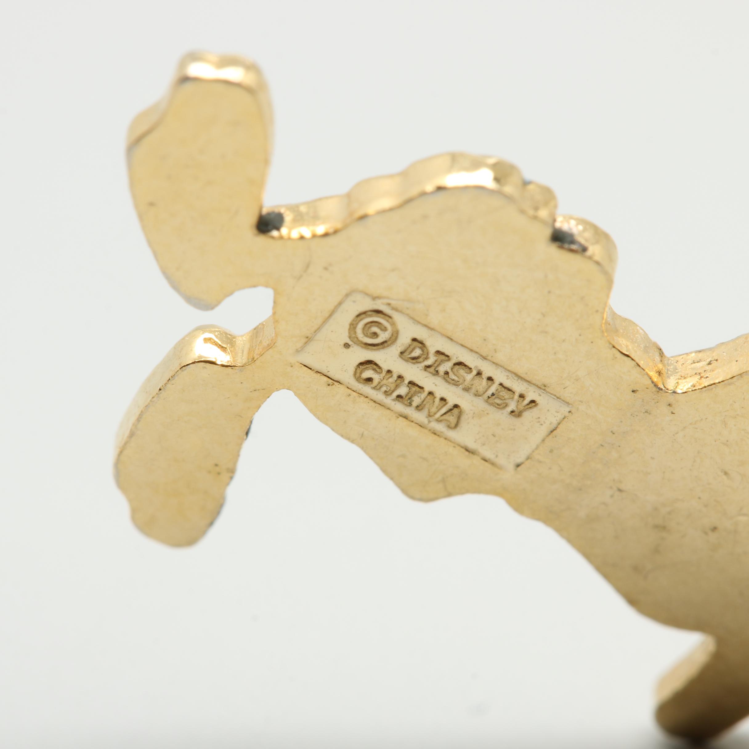 Disney Sterling Silver Castle Charm and Silver Tone Donald Duck Charms