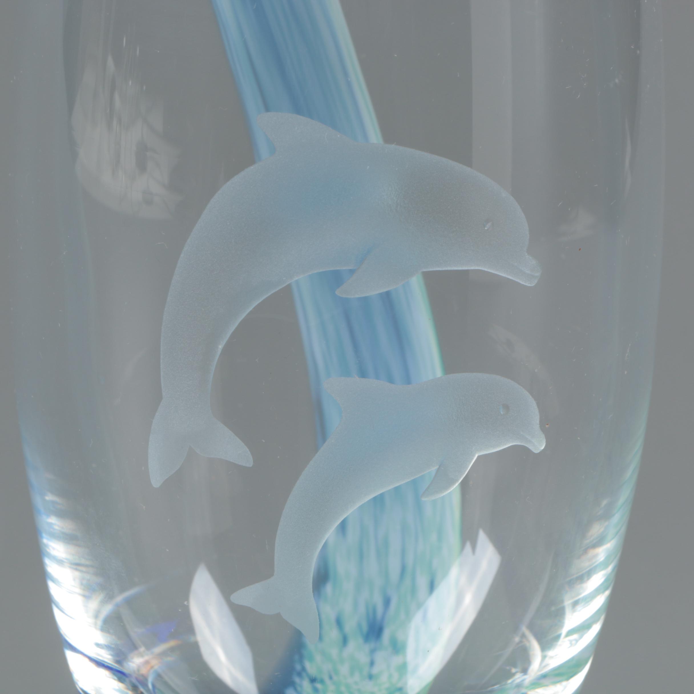 Lenox Crystal "Dolphin" Vase
