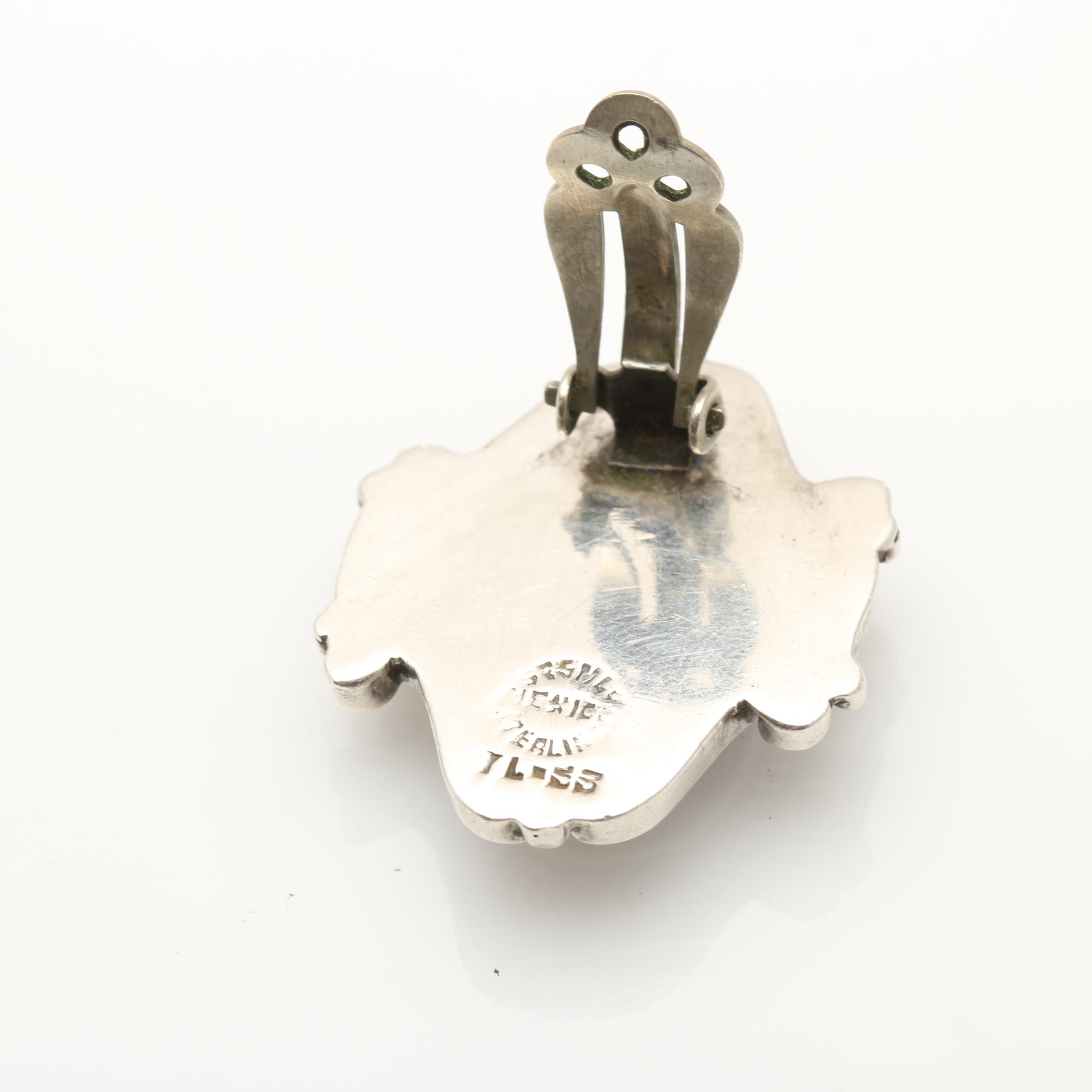 Vintage Sterling Earrings Including Taxco, Onyx, and Sodalite