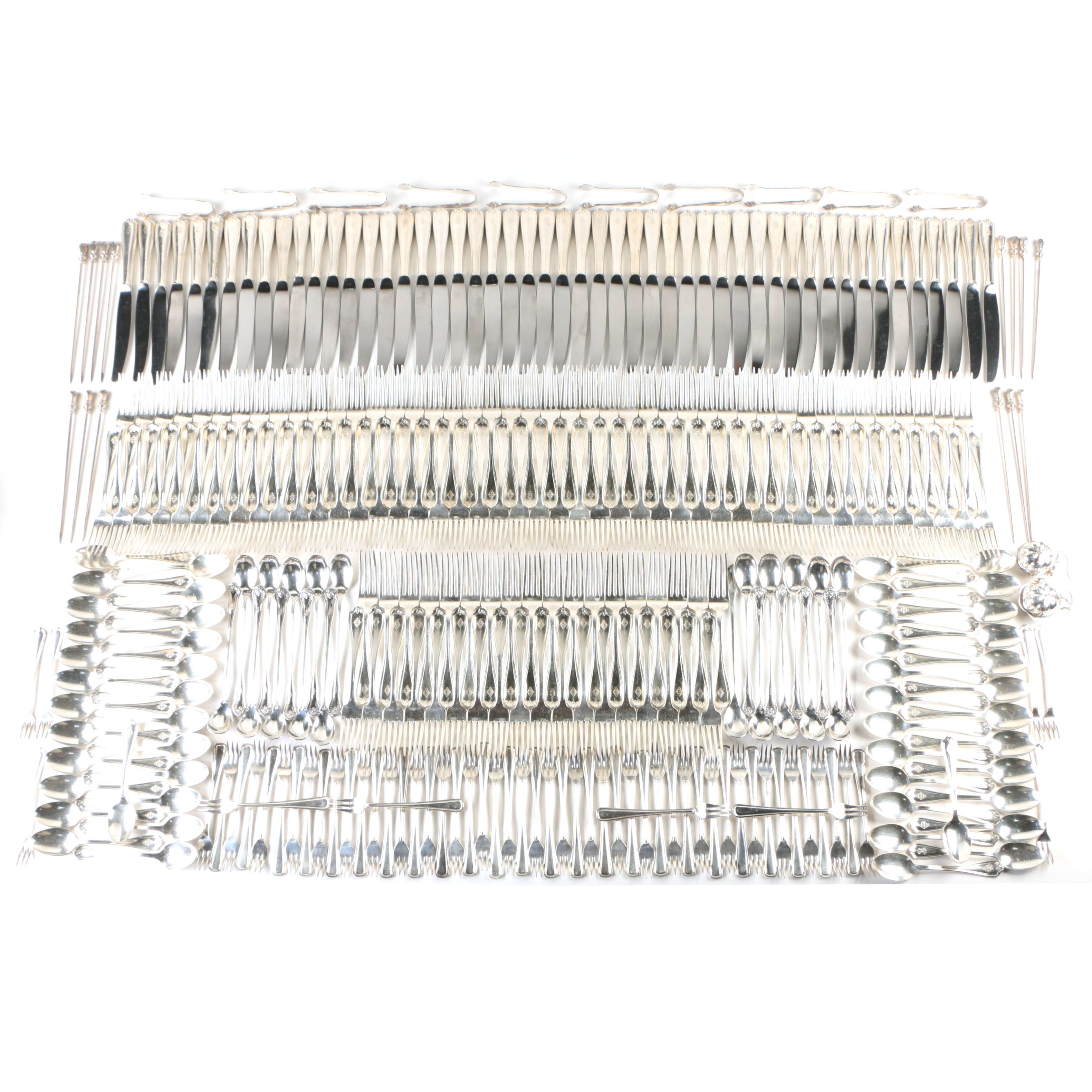 Large Collection of International Silver Co. "Grecian" Silver Plate Flatware