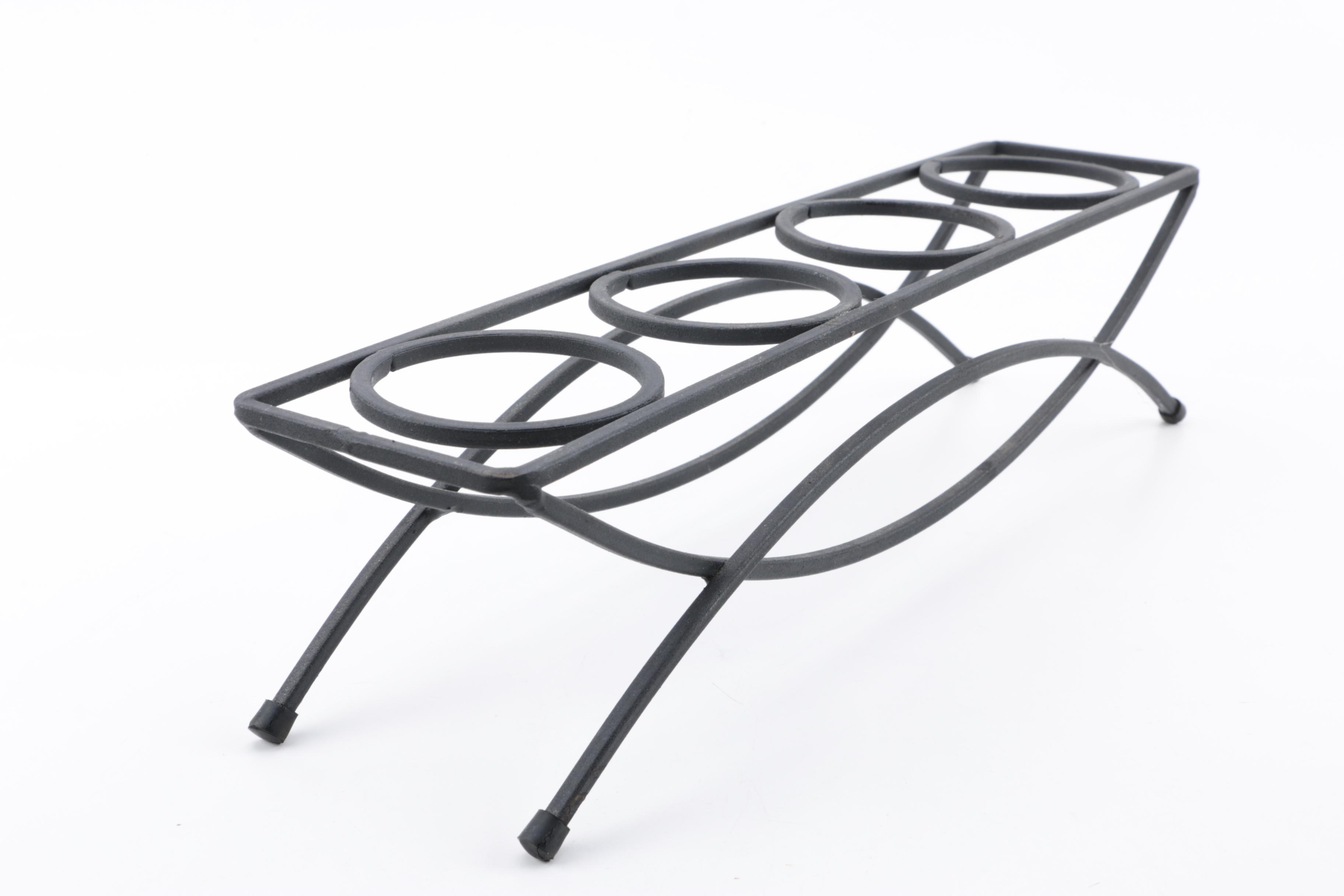 Cone Shaped Glass Votive Holders in Metal Stand