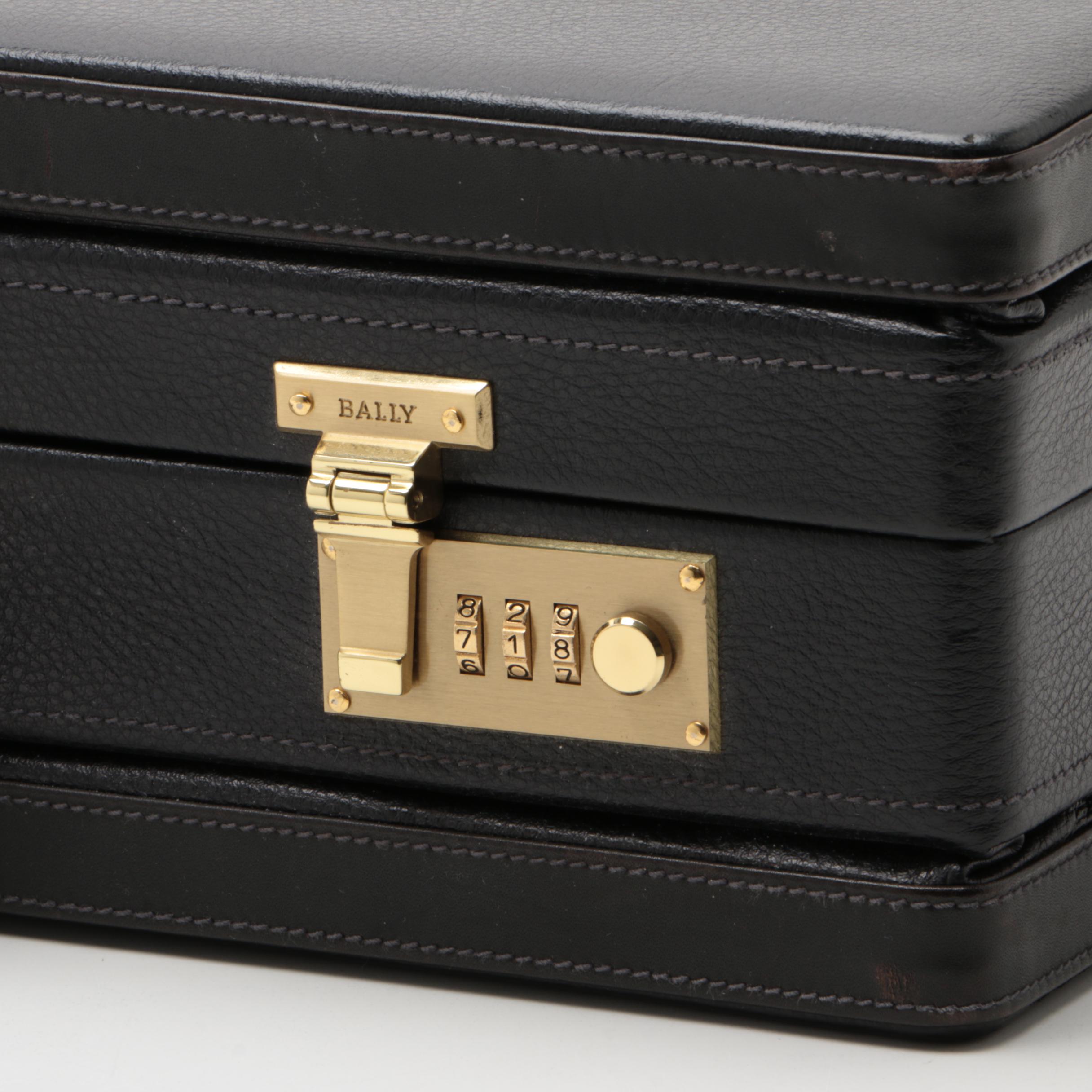 Bally of Switzerland Black Leather Briefcase