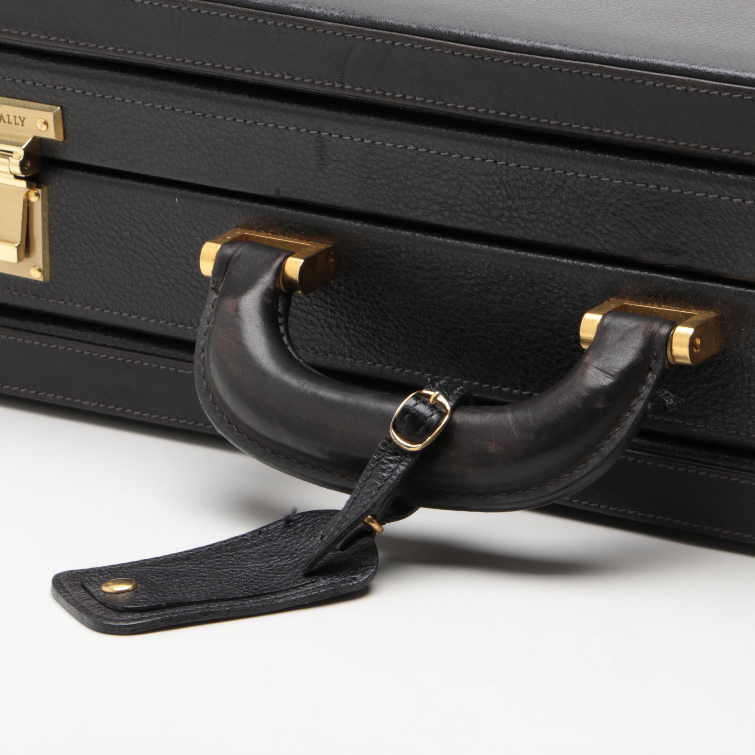 Bally of Switzerland Black Leather Briefcase
