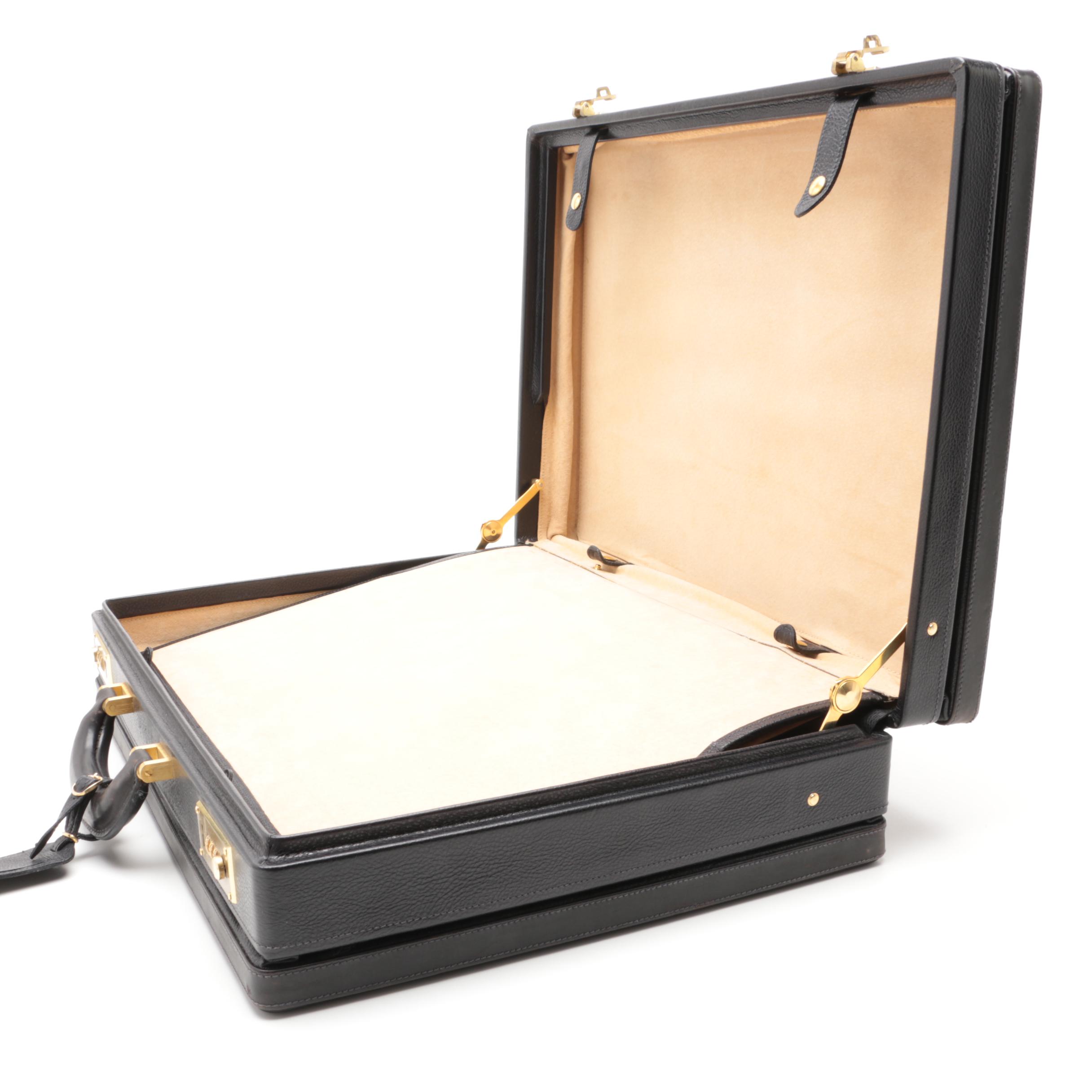 Bally of Switzerland Black Leather Briefcase