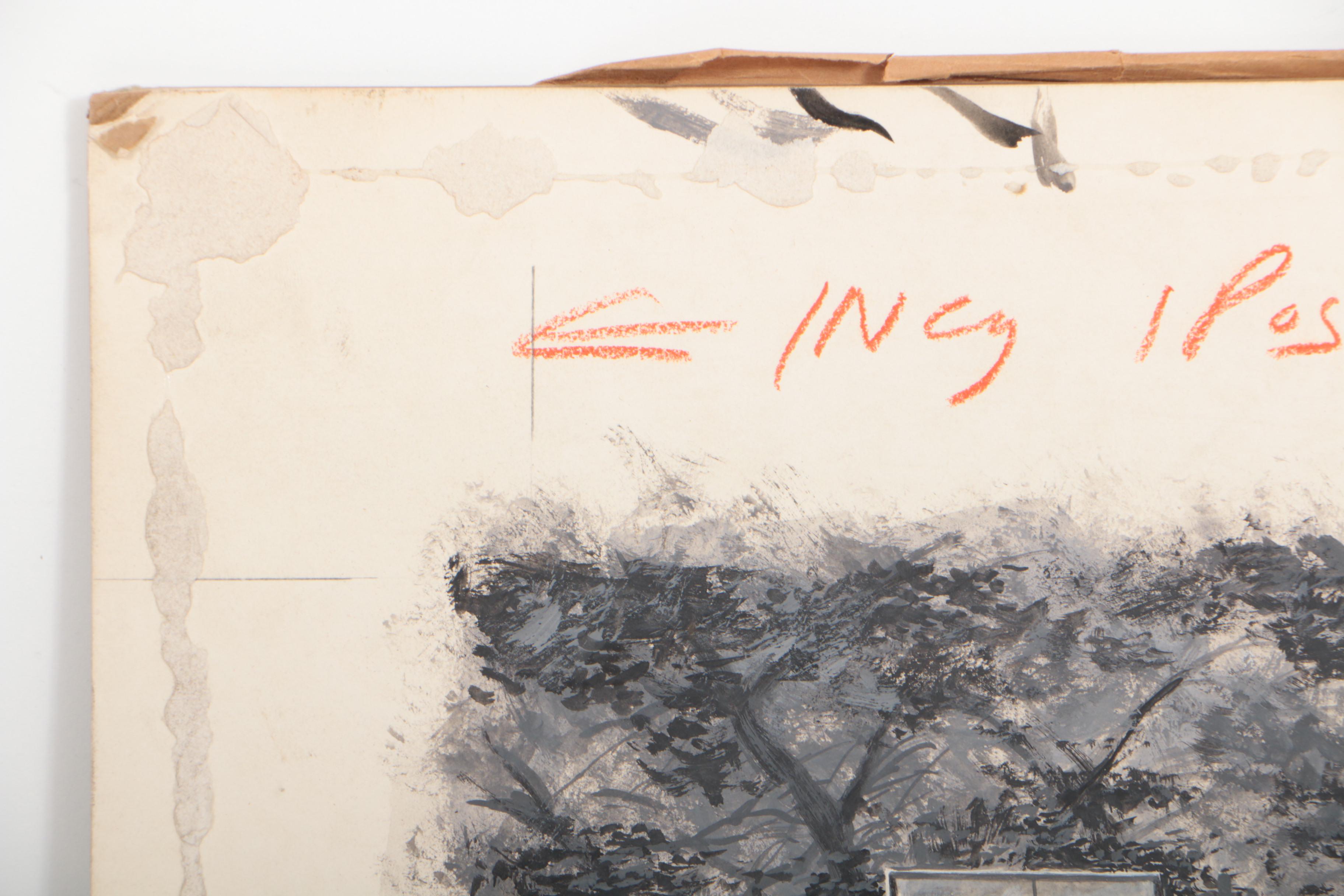 Lynn Bogue Hunt Gouache Illustration for "Man's Life" Magazine