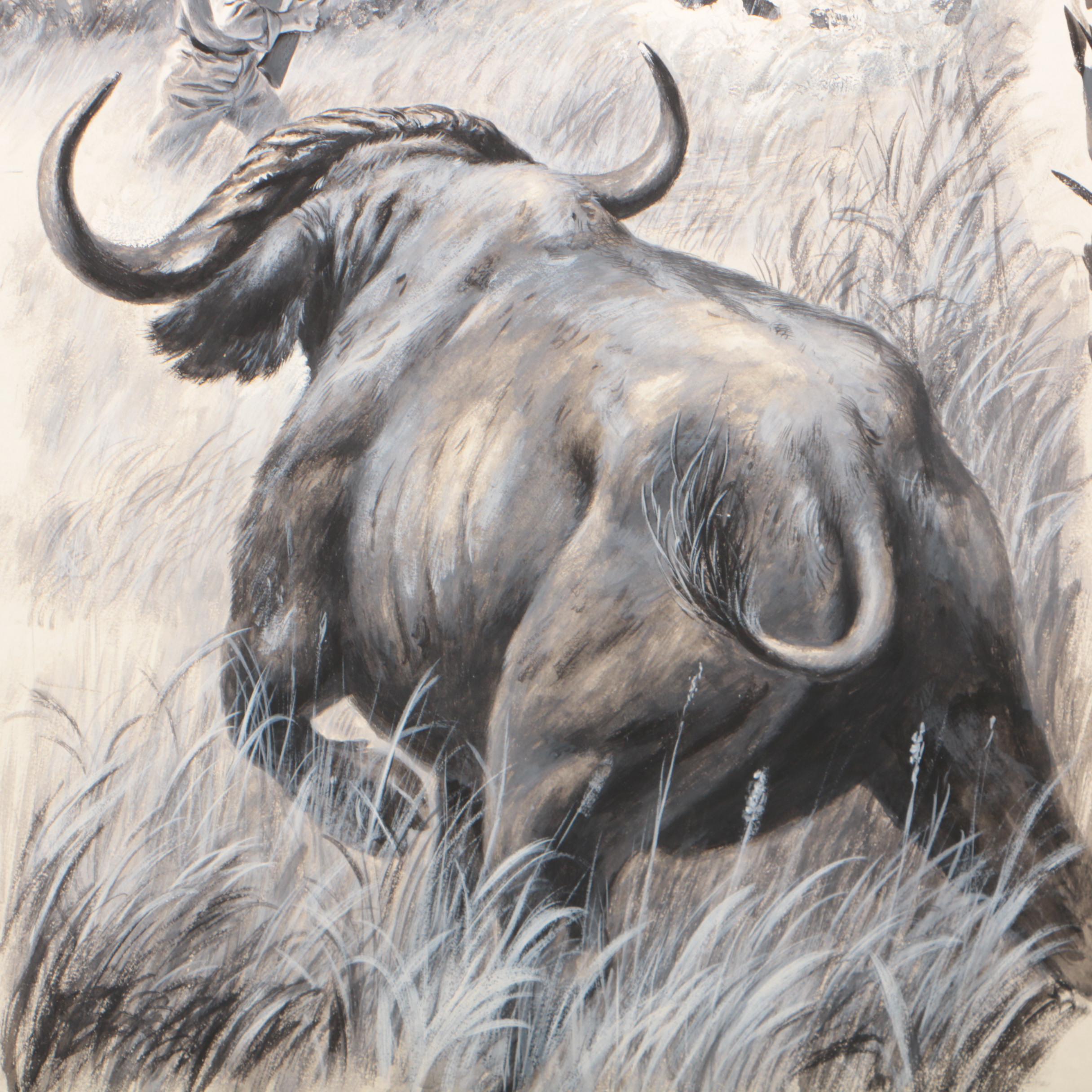 Lynn Bogue Hunt Gouache Illustration for "Man's Life" Magazine