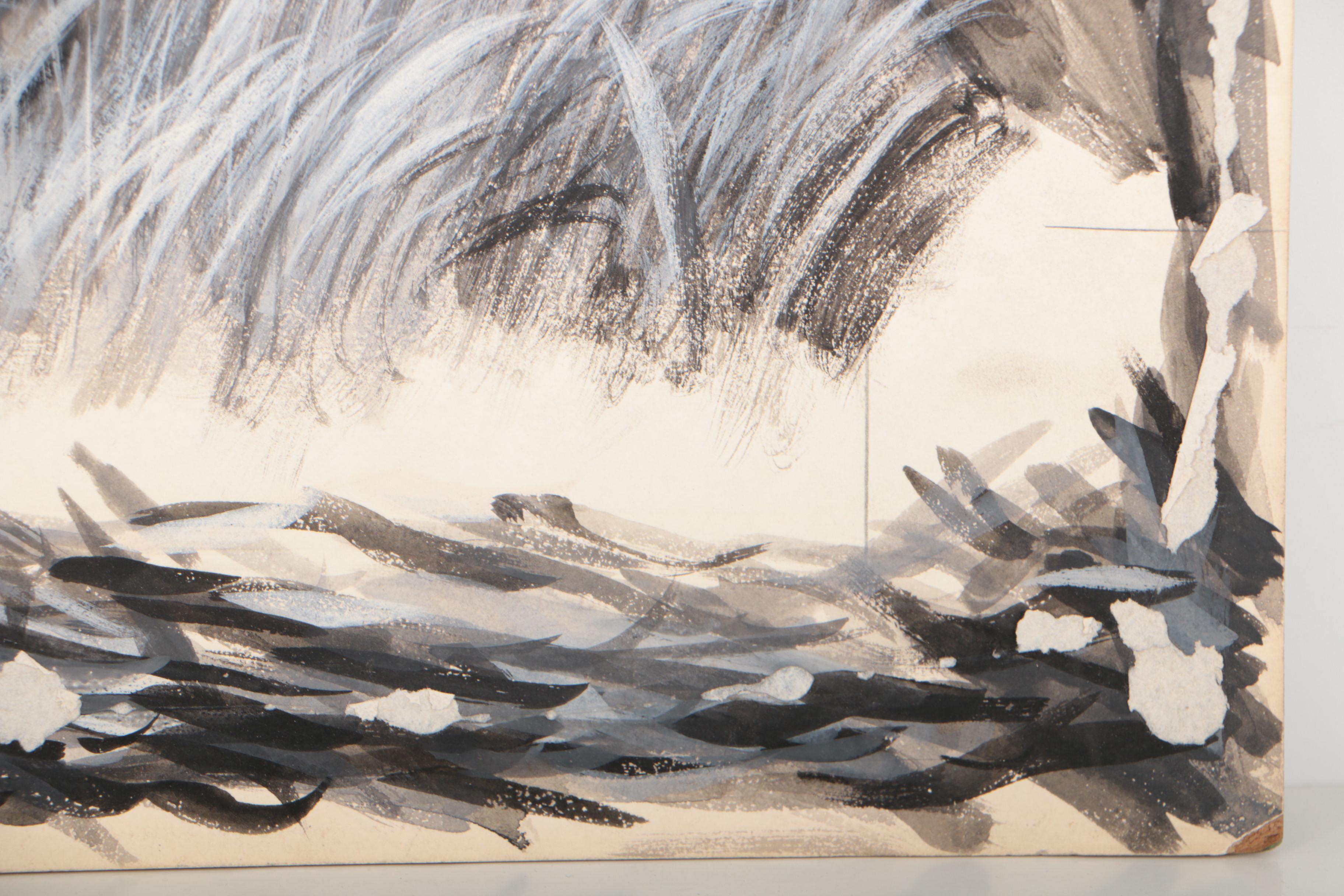 Lynn Bogue Hunt Gouache Illustration for "Man's Life" Magazine