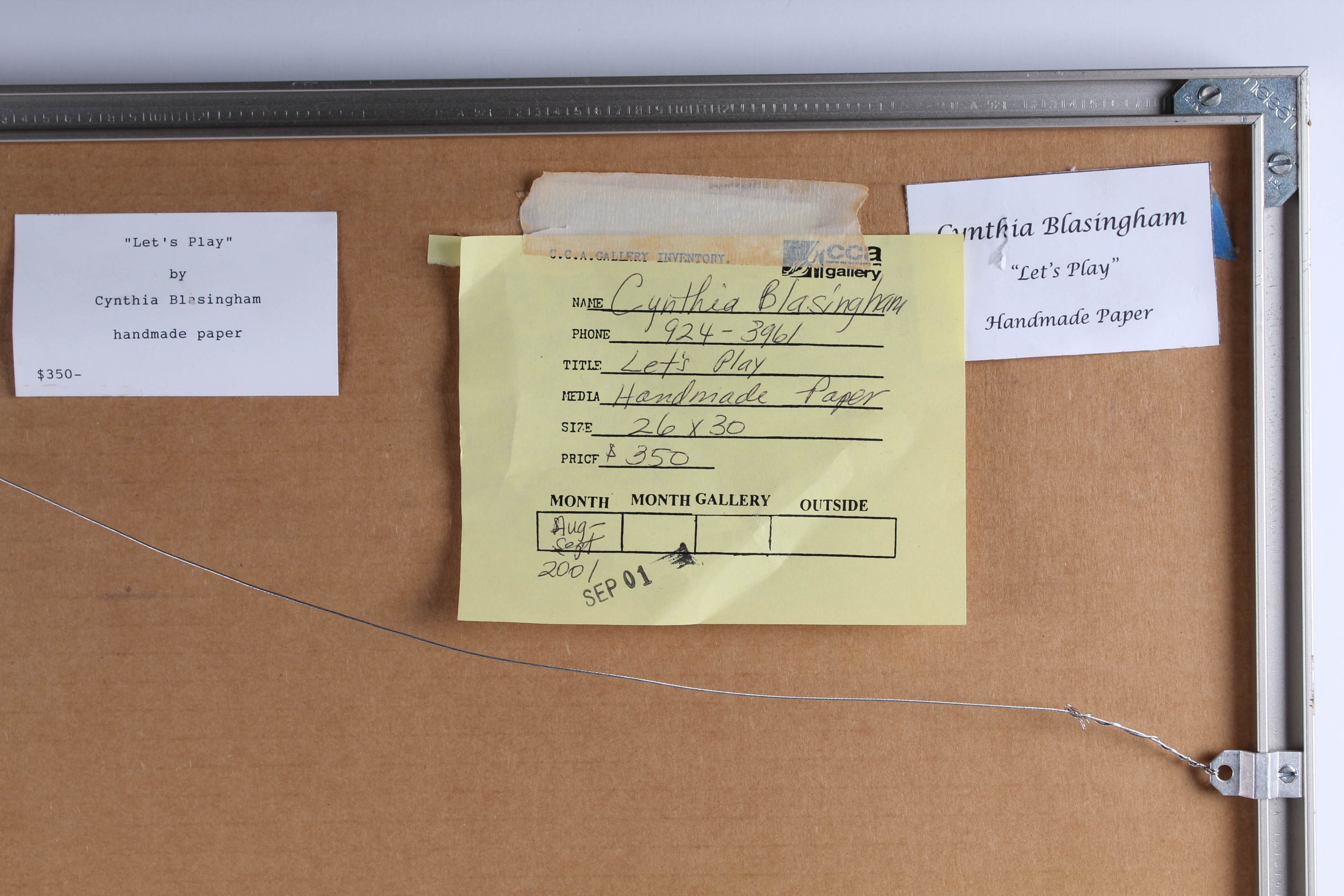 Cynthia Blassingham "Let's Play" Handmade Paper Art