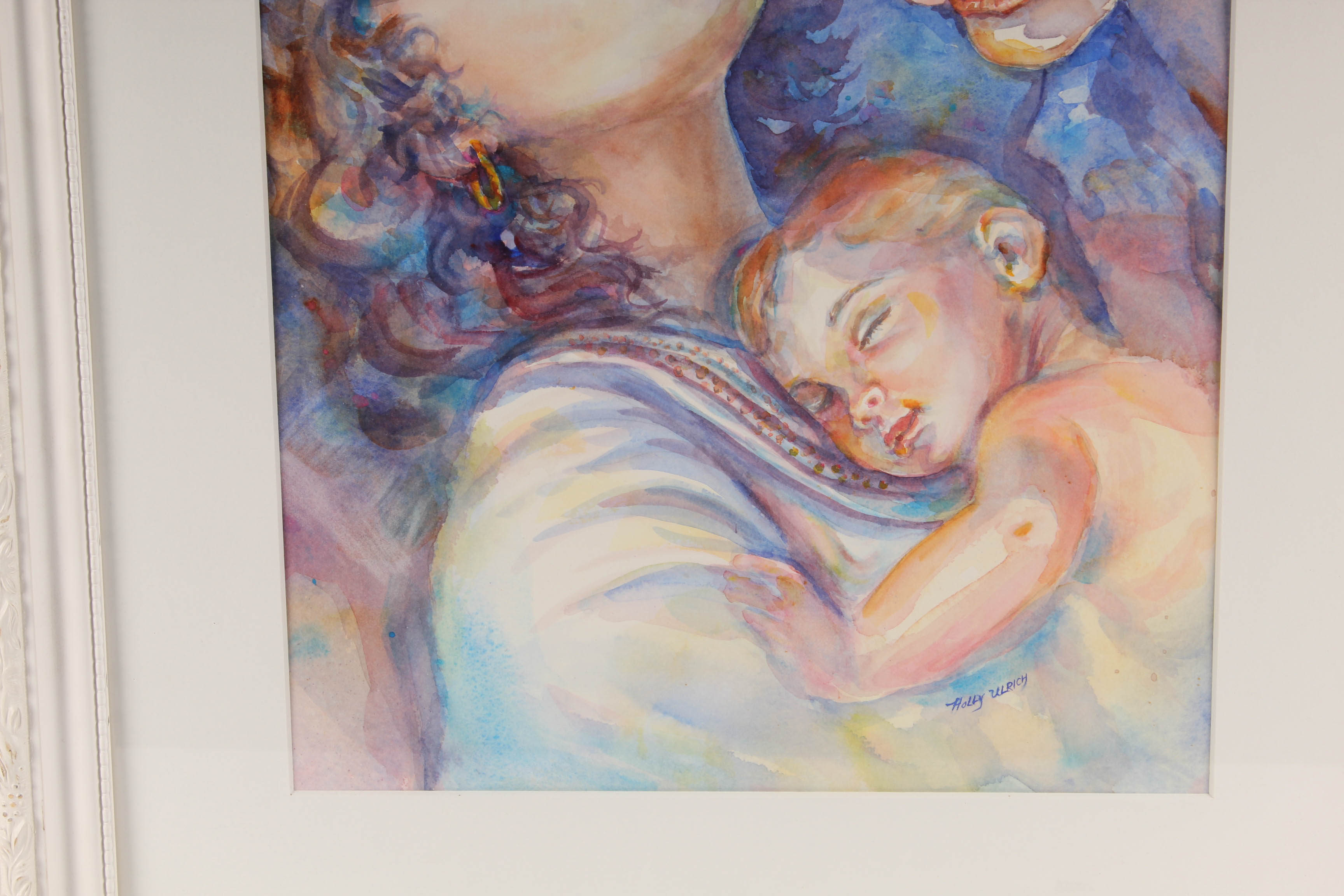 Holly LaDue Ulrich "Newborn Child" Watercolor
