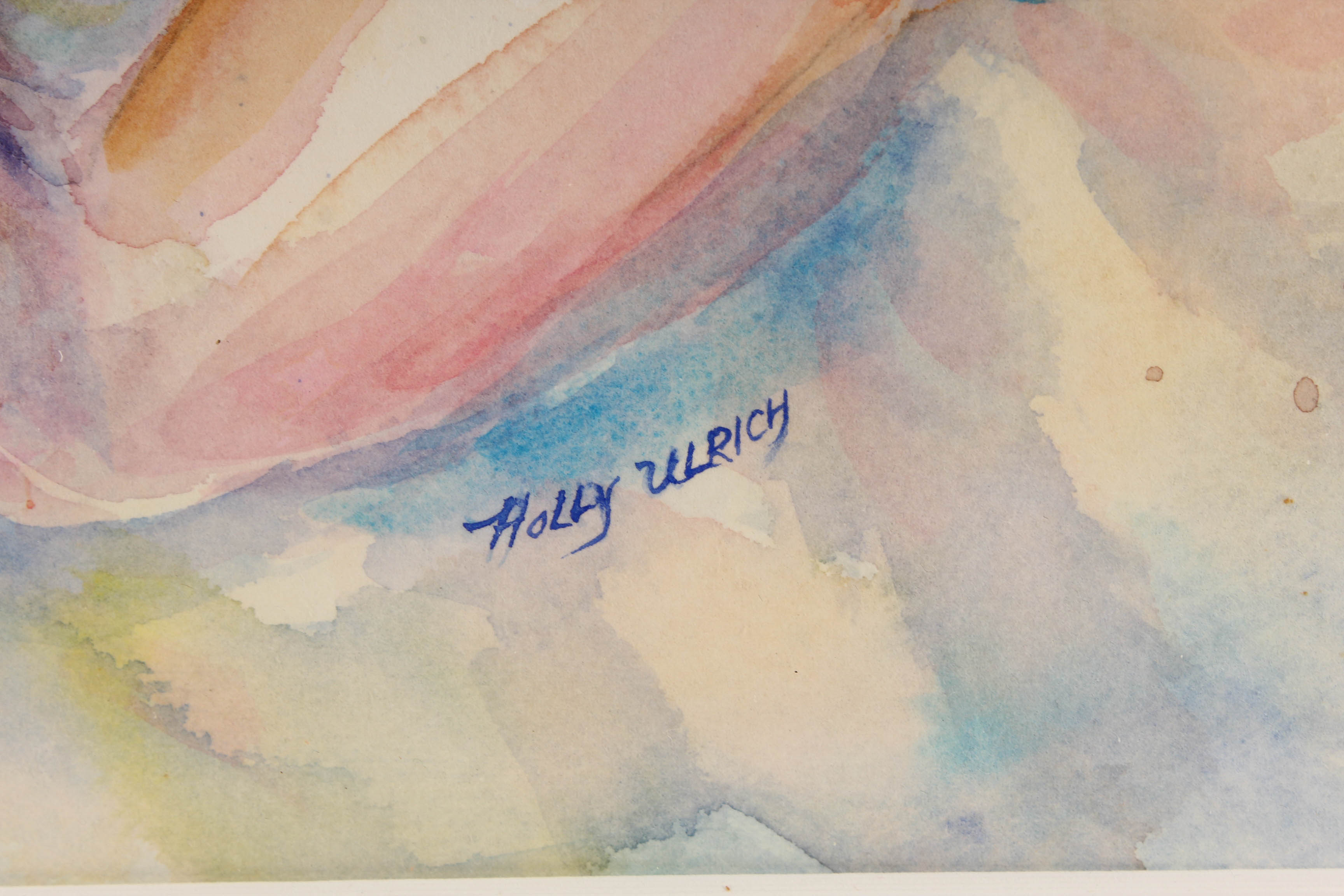 Holly LaDue Ulrich "Newborn Child" Watercolor