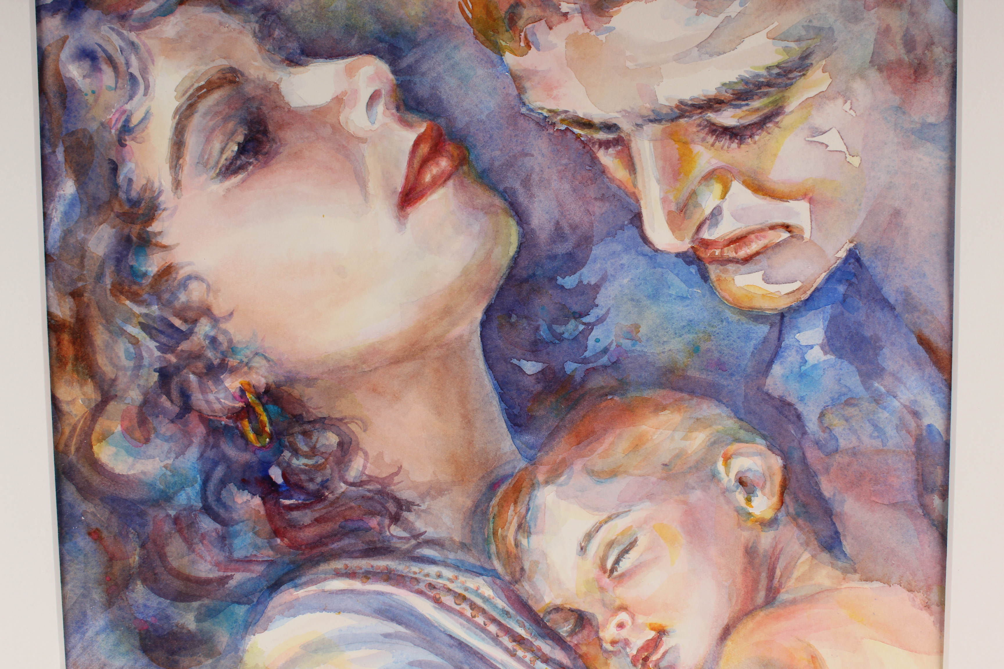 Holly LaDue Ulrich "Newborn Child" Watercolor