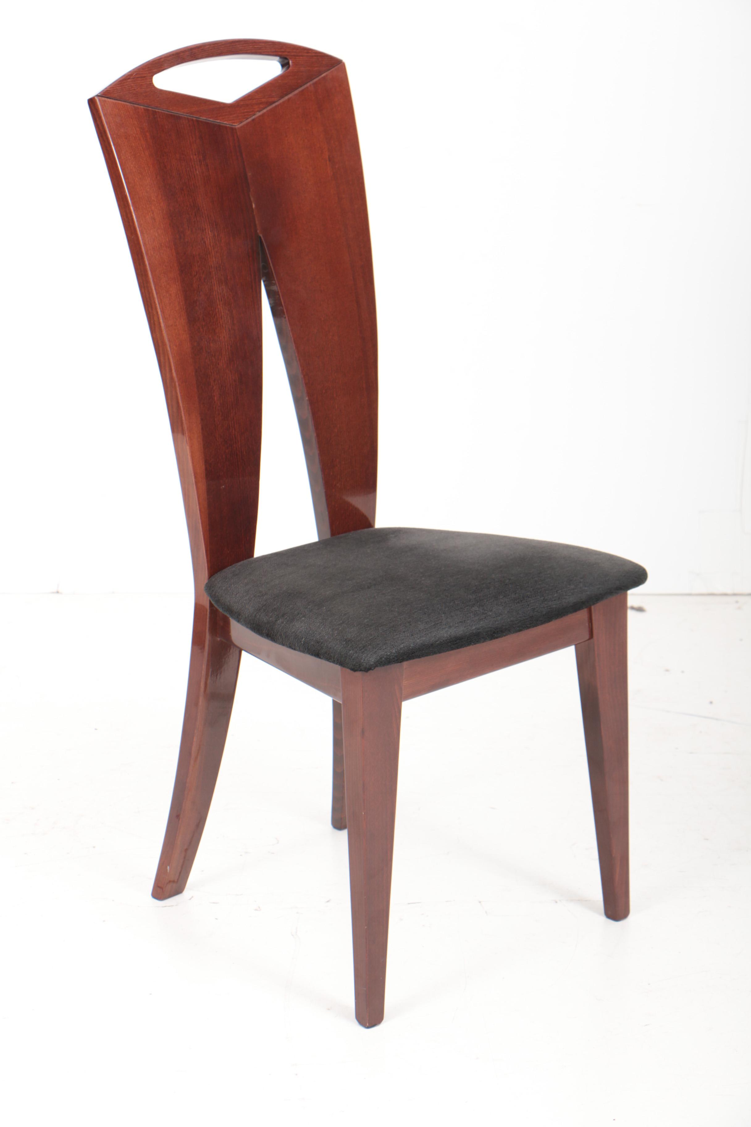 Excelsior Designs Steel-Mounted Rosewood Writing Table with Beech Side Chair