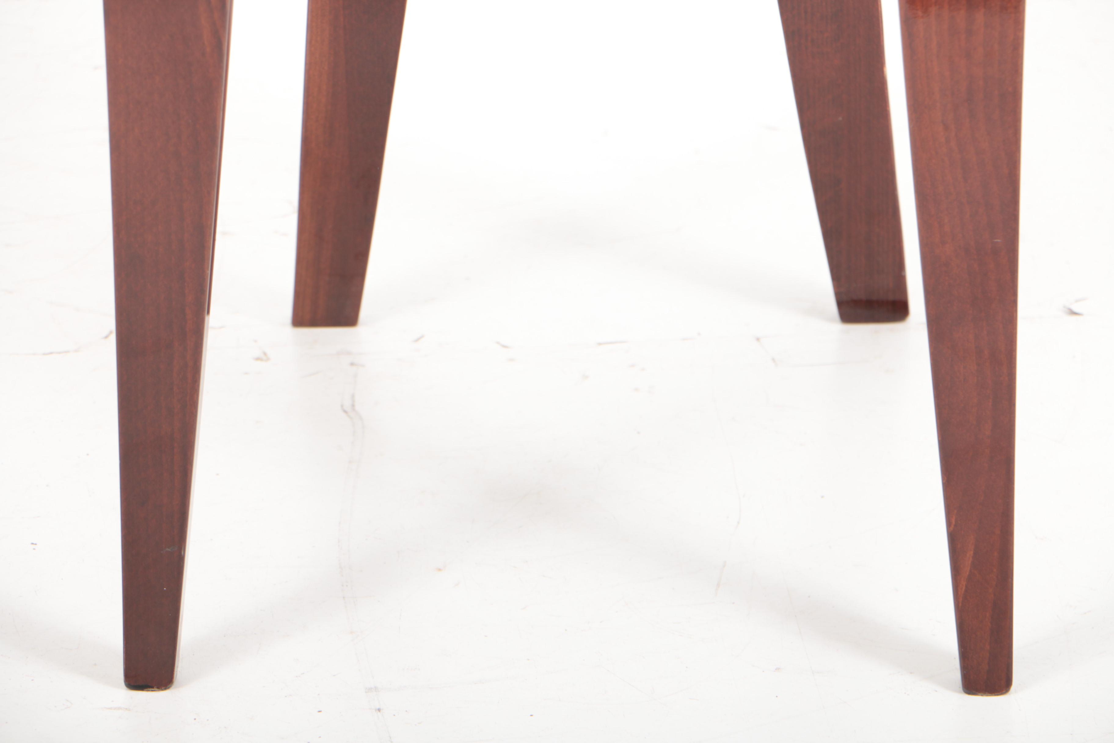 Excelsior Designs Steel-Mounted Rosewood Writing Table with Beech Side Chair