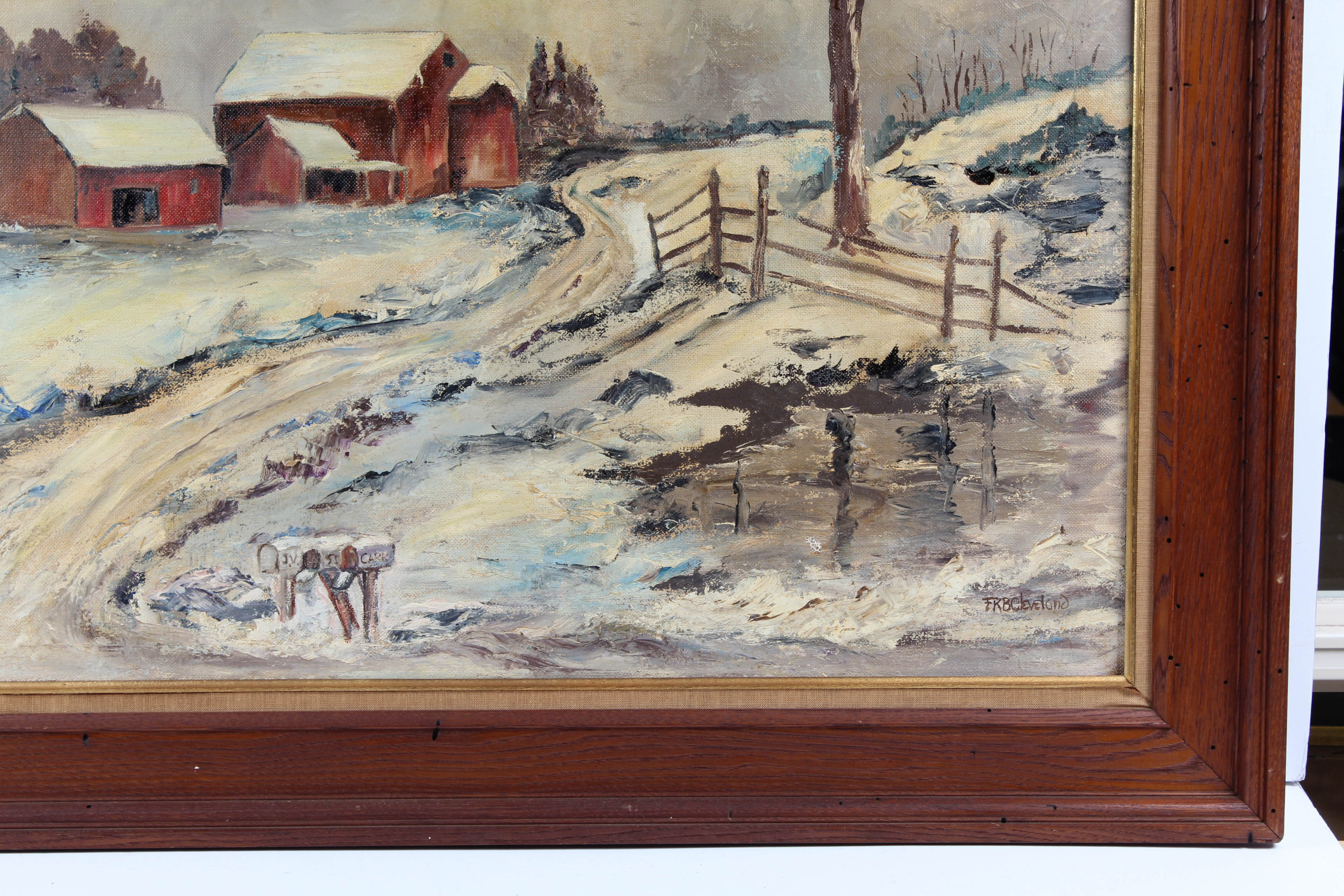 Vintage Florence Kaye Cleveland Signed Oil Landscape