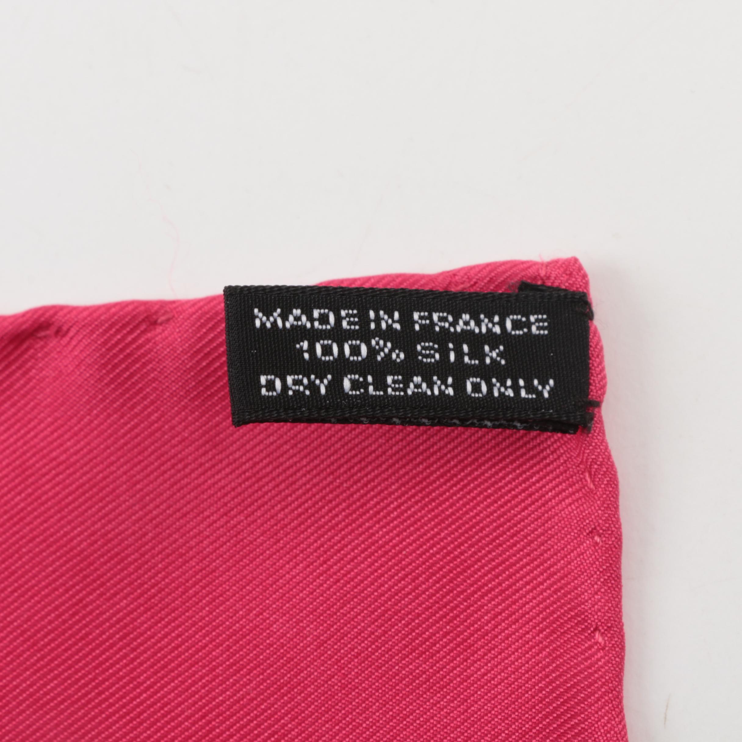 Hermès Paris Red Hot Air Balloon Silk Pocket Square