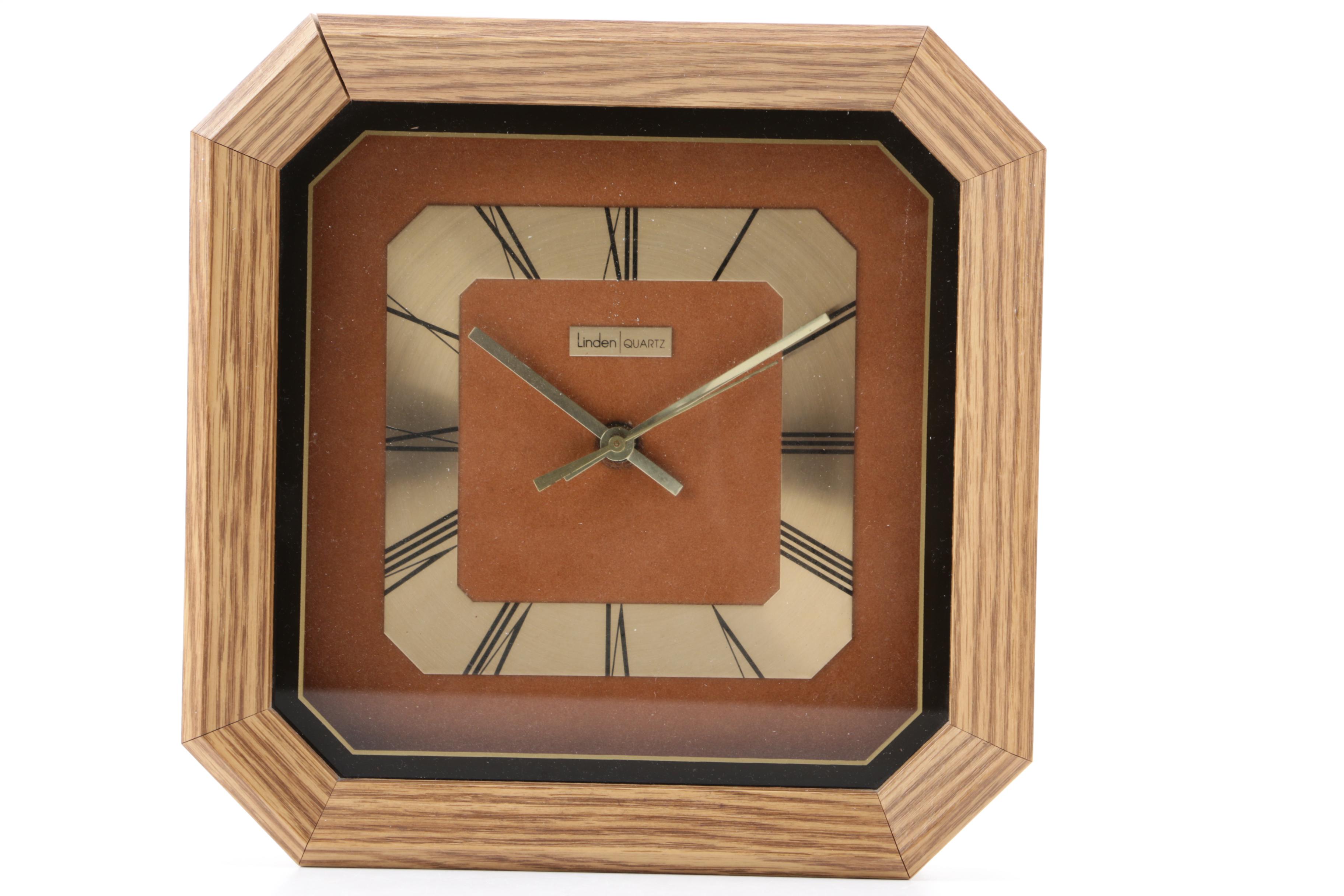 Vintage Linden and Telechron Wall and Desk Clocks