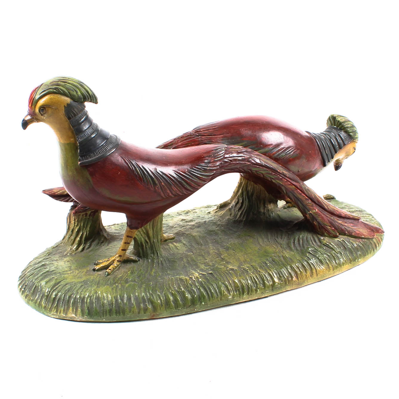 Mid Century Chalkware Pheasant Figurine