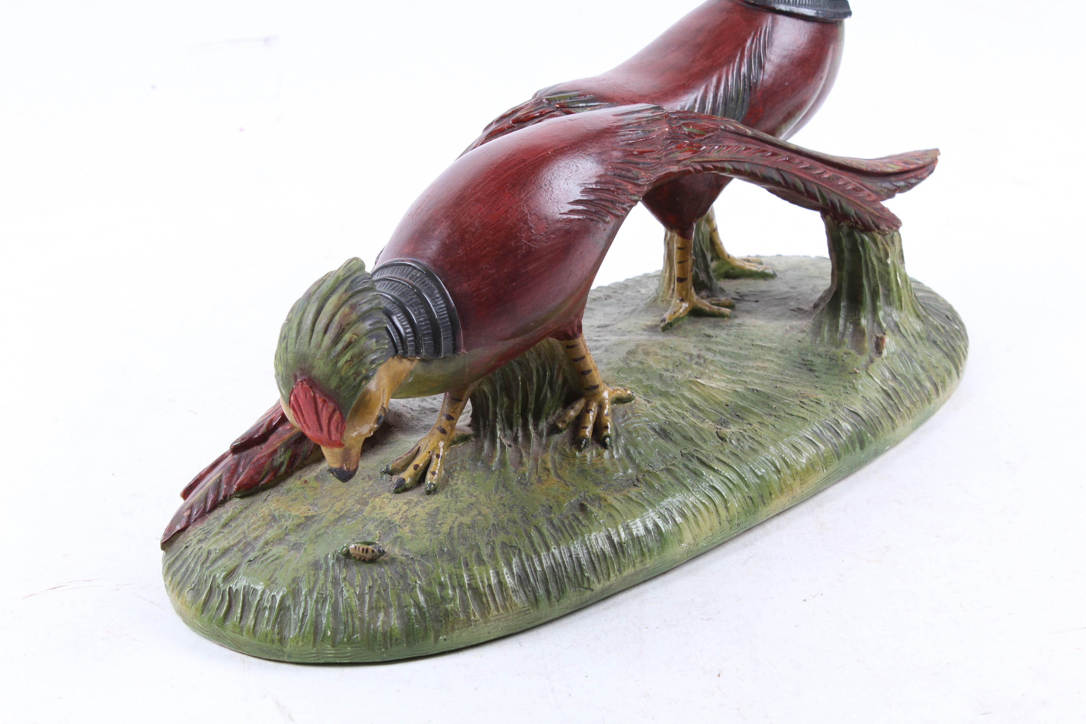 Mid Century Chalkware Pheasant Figurine