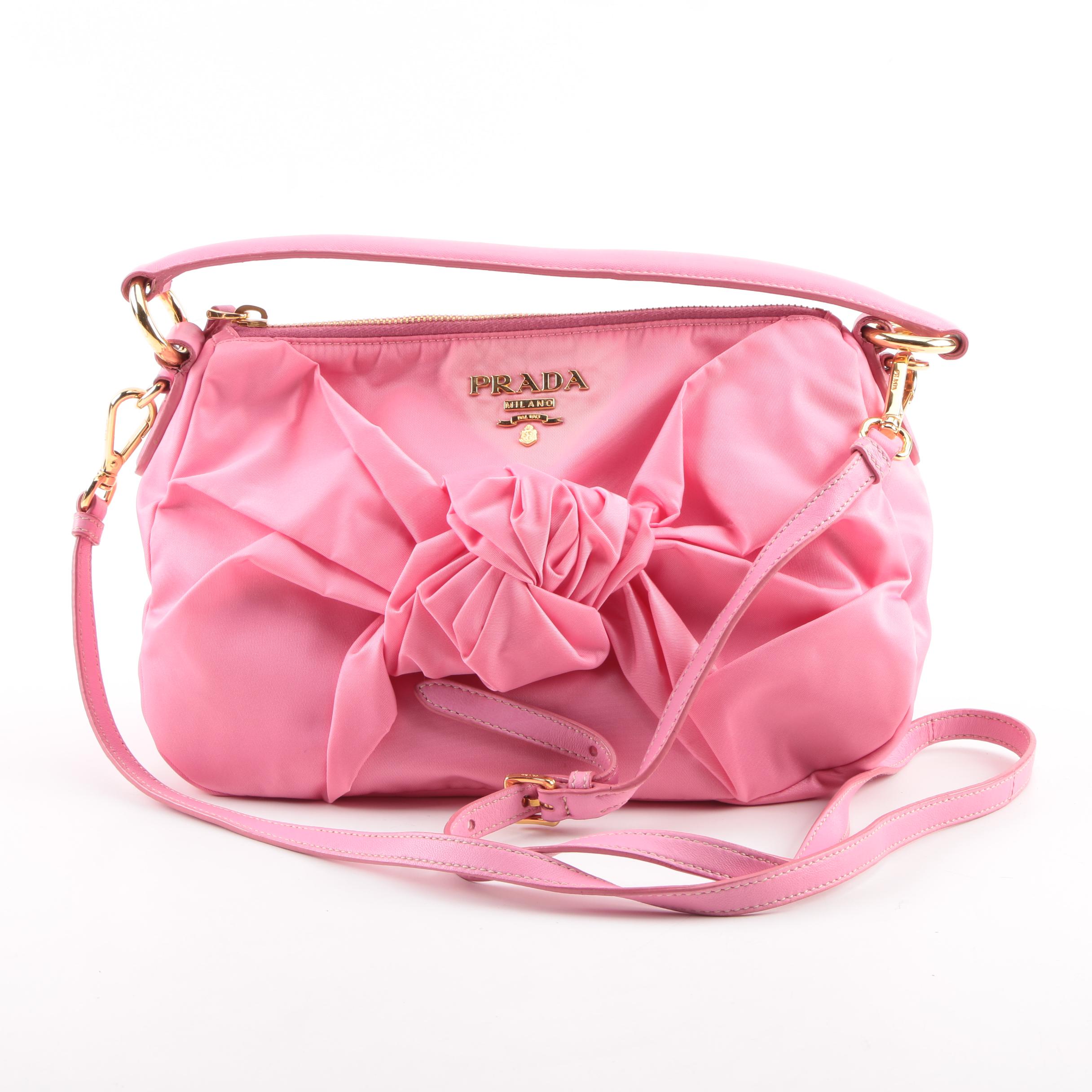 Prada Pink Nylon Shoulder Bag