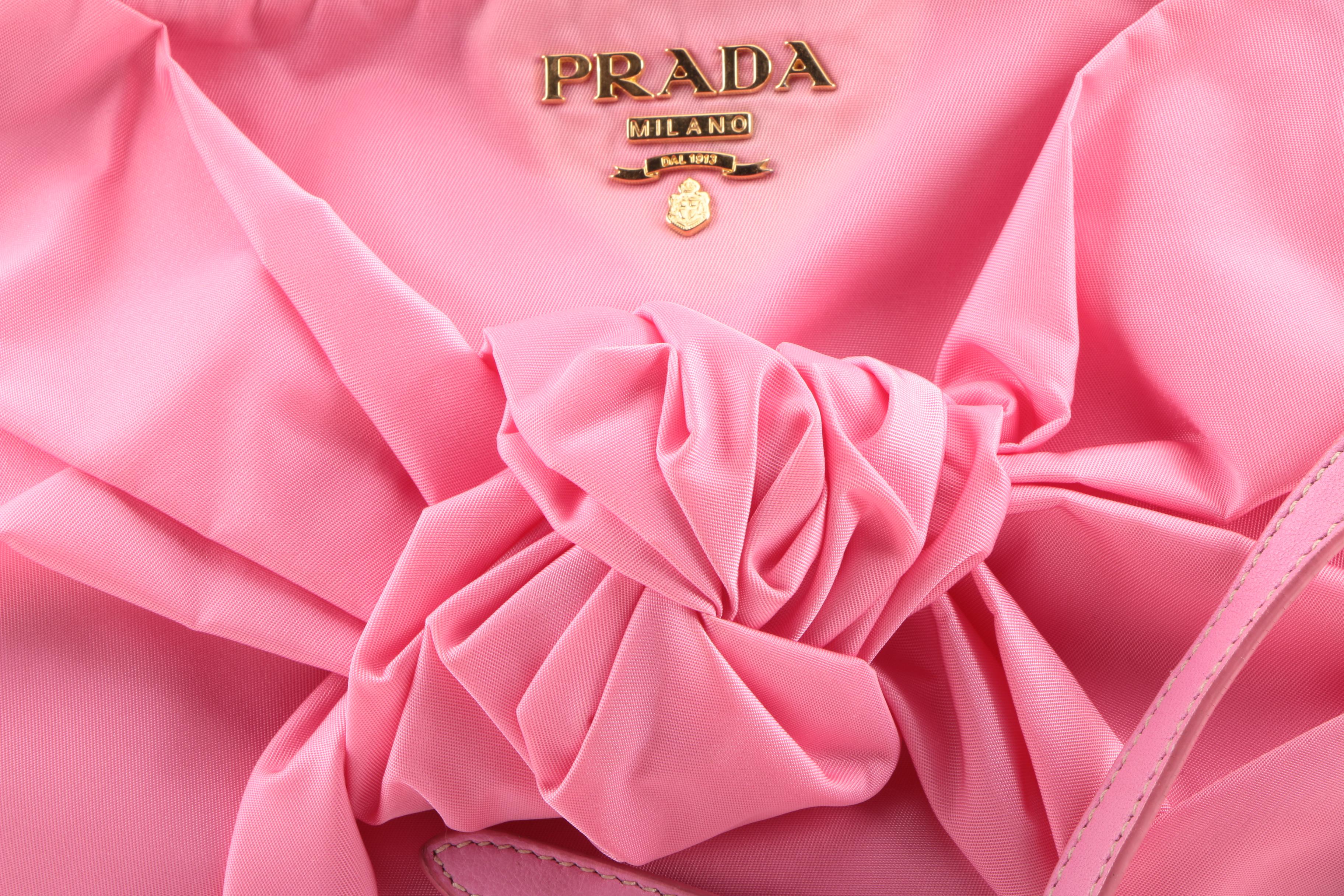 Prada Pink Nylon Shoulder Bag