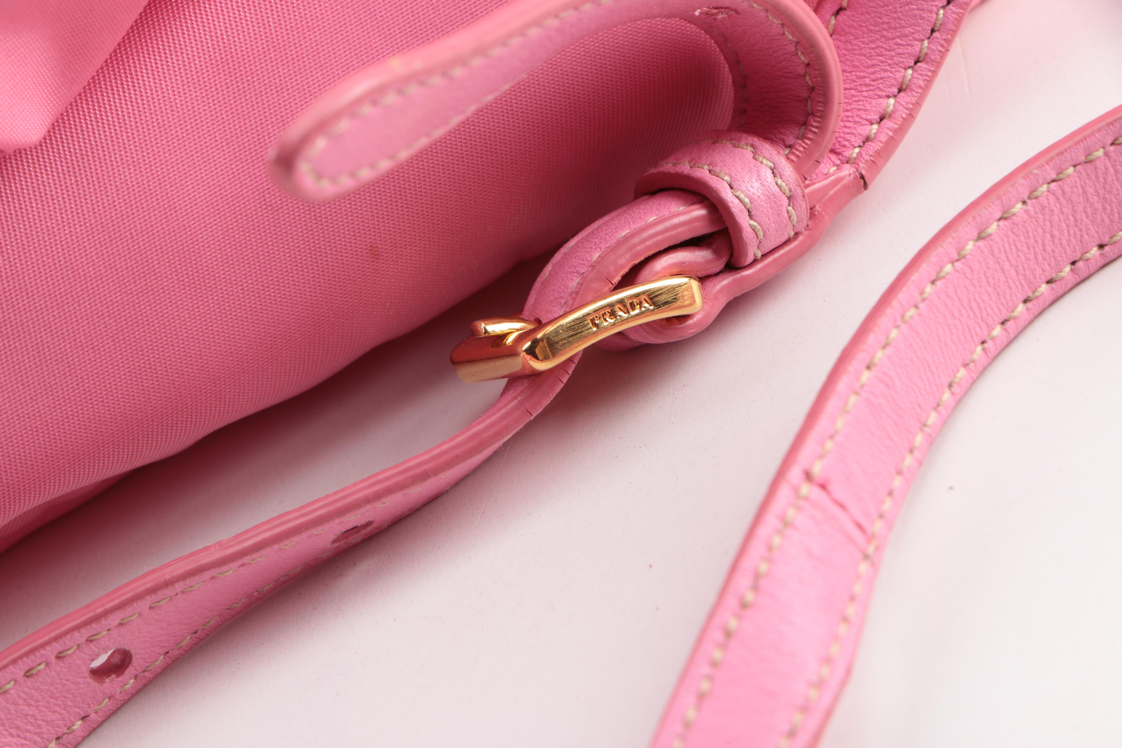 Prada Pink Nylon Shoulder Bag