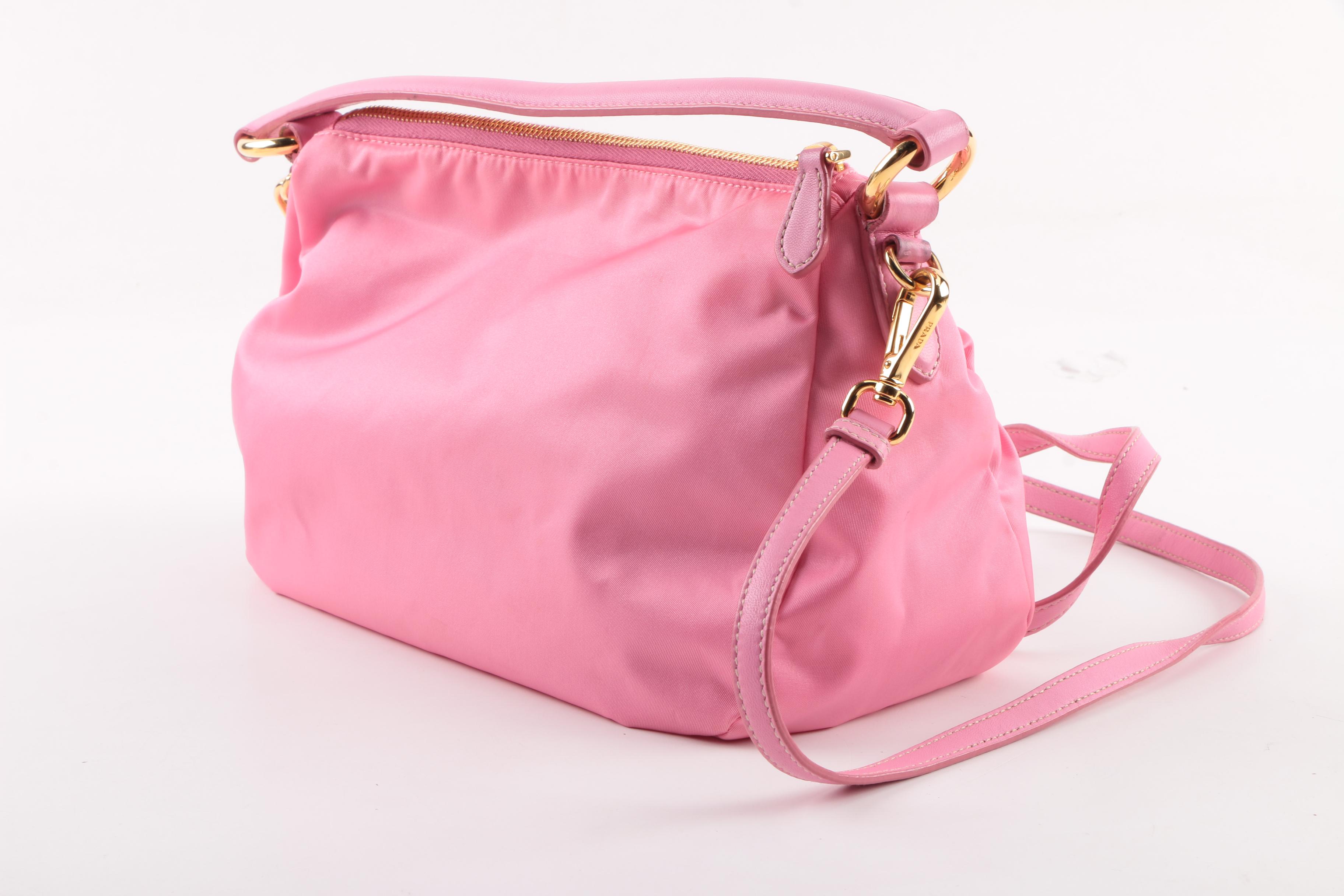 Prada Pink Nylon Shoulder Bag