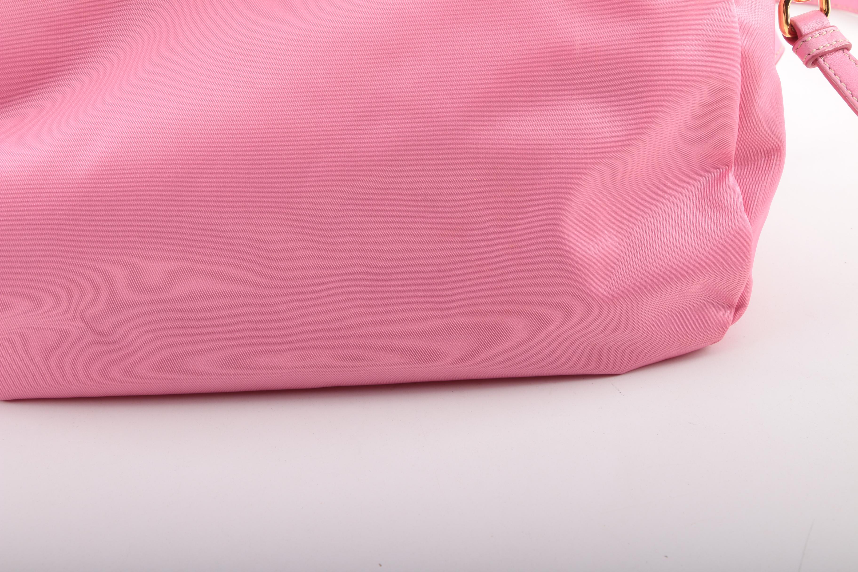 Prada Pink Nylon Shoulder Bag