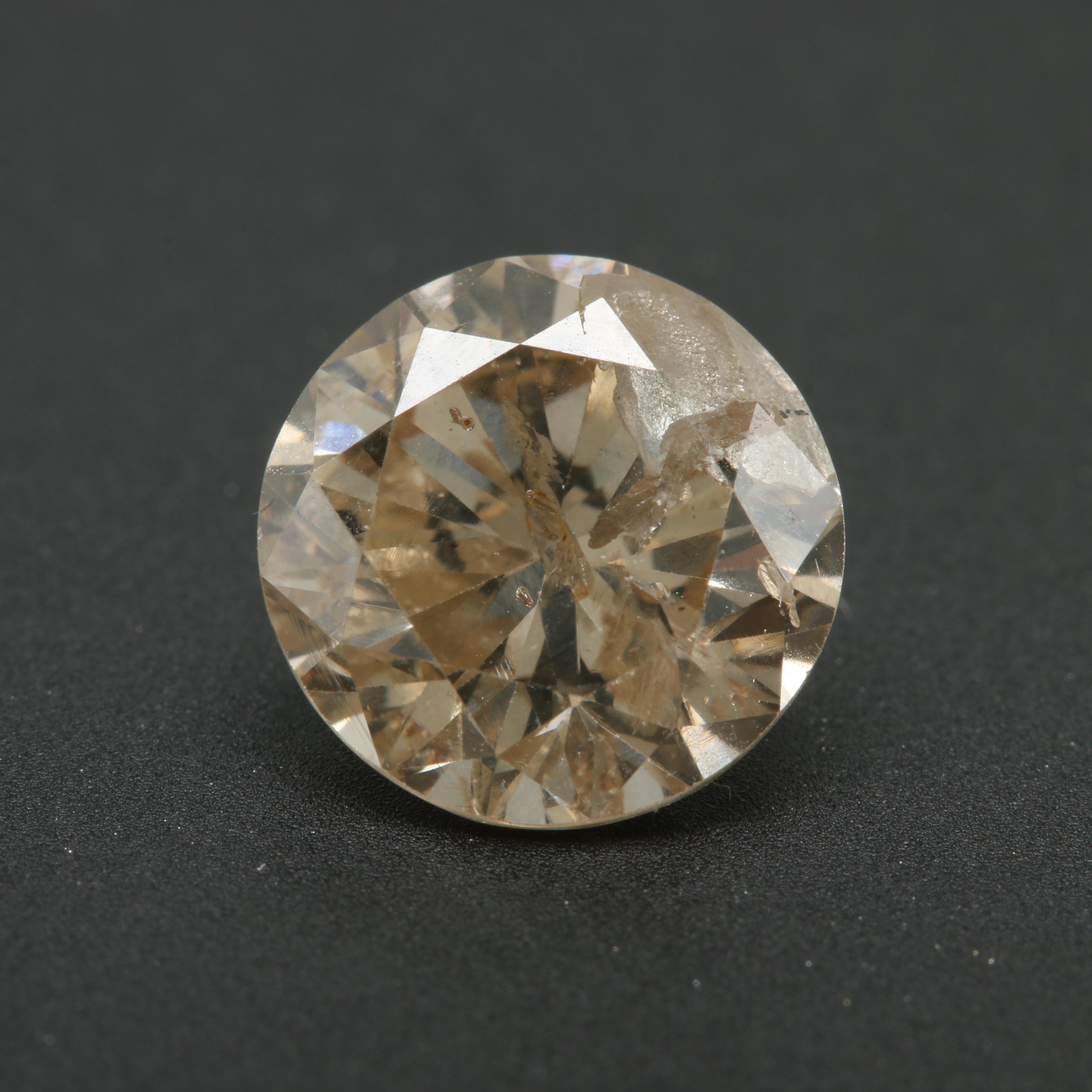Loose 2.10 CT Diamond Includes GIA Colored Diamond Grading Report